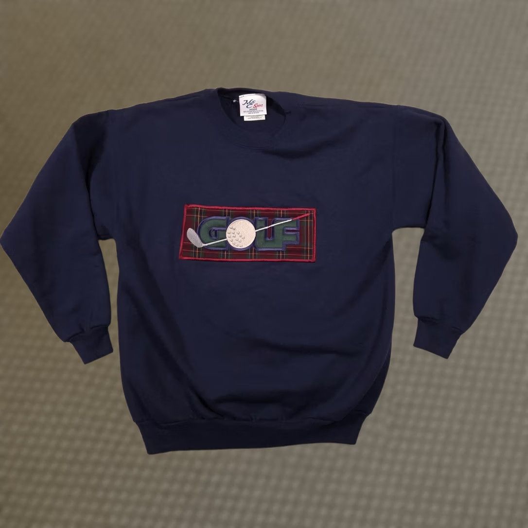 Vintage VINTAGE Mc Sport Sweatshirt Mens M Blue Golf Graphic Crewneck Fleece 90s Size US M / EU 48-50 / 2 - 1 Thumbnail