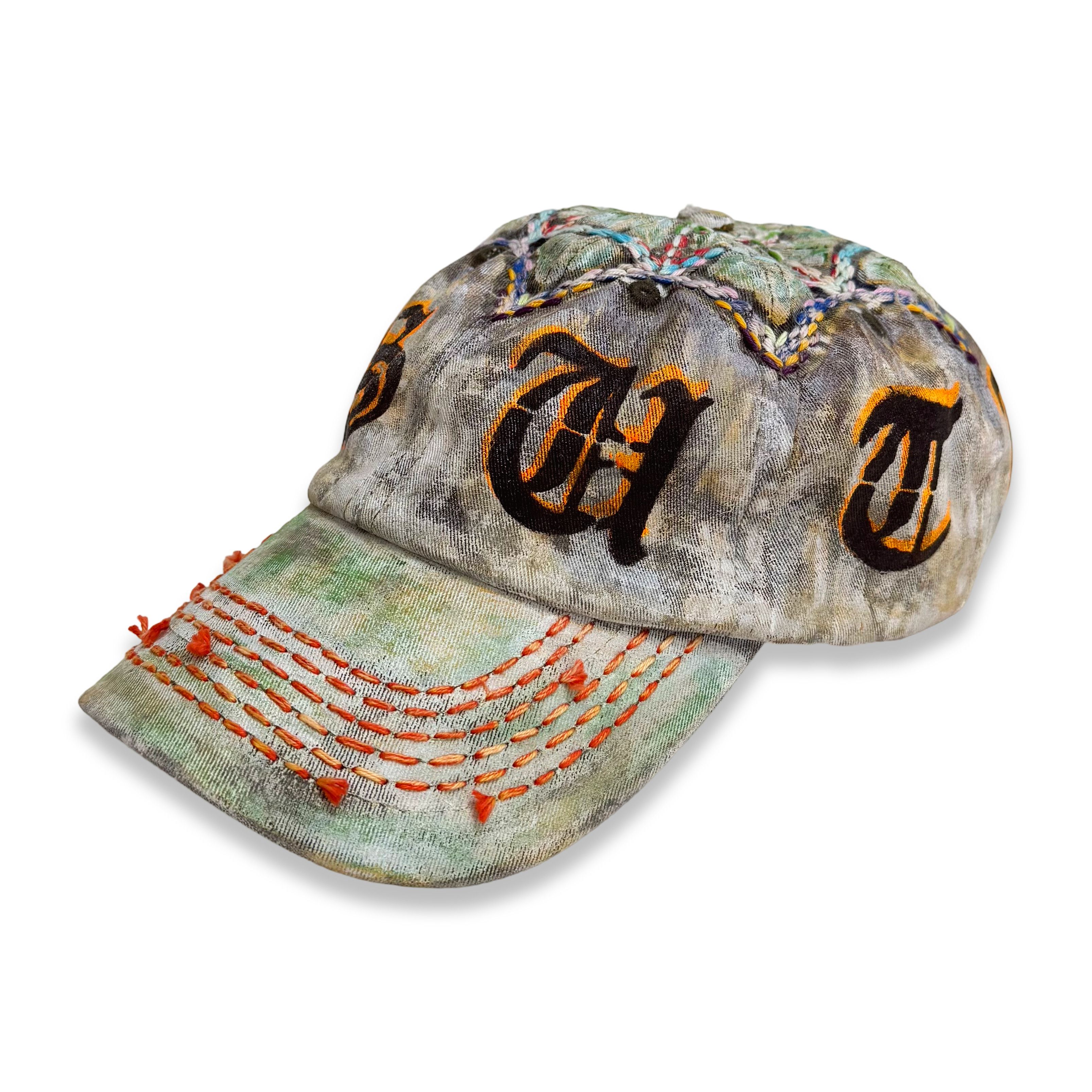 Other Suture Studios Hand Painted Sashiko Embroidered 6-Panel Hat Size ONE SIZE - 4 Thumbnail