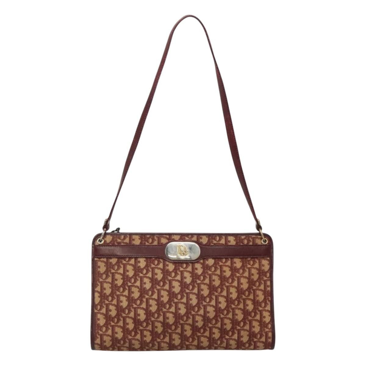Dior DIOR Trotter Canvas Shoulder Bag Red Size ONE SIZE - 2 Thumbnail