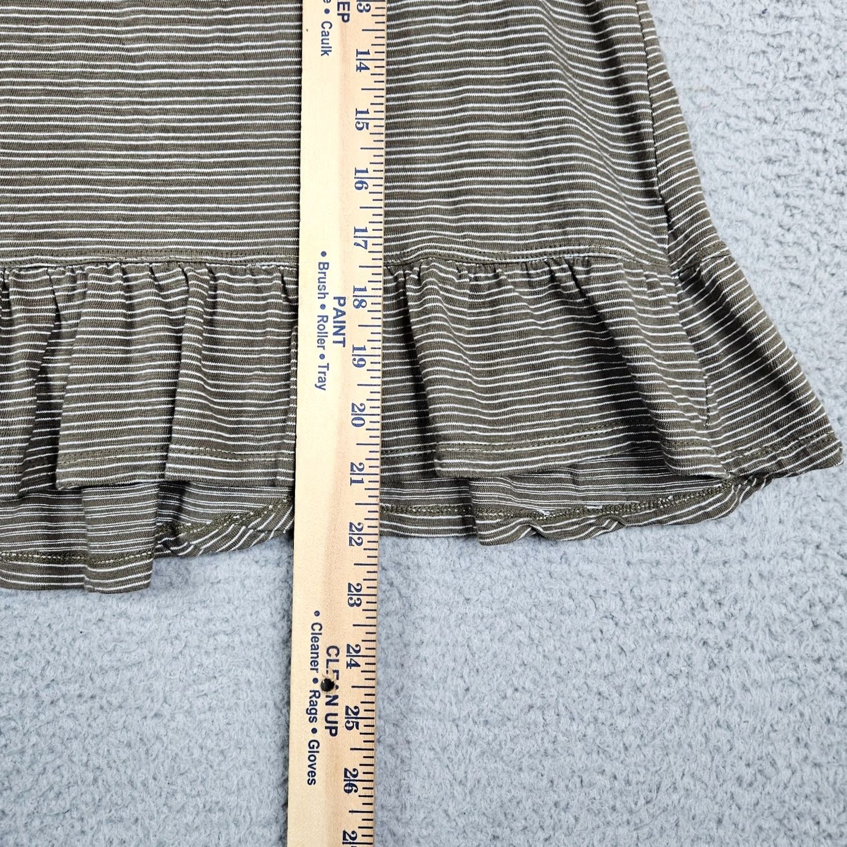 Anthropologie VINTAGE Anthropologie Women’s Brown White Stripes Ruffle Tank Top Size S Size S / US 4 / IT 40 - 6 Thumbnail