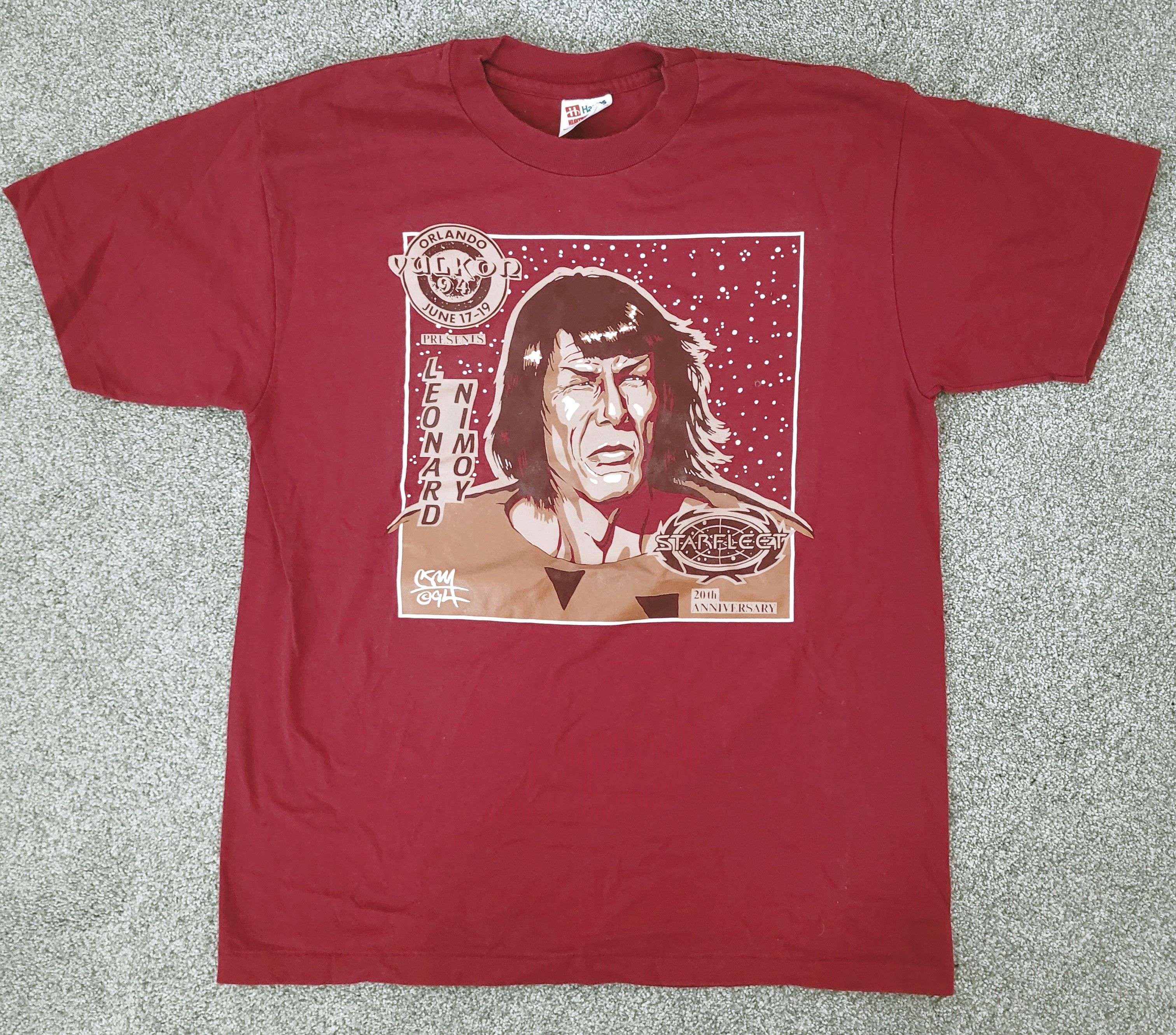 Hanes Spock Vtg 94 Vulkon Orlando Starfleet 20th Anniversary T Size US L / EU 52-54 / 3 - 1 Thumbnail