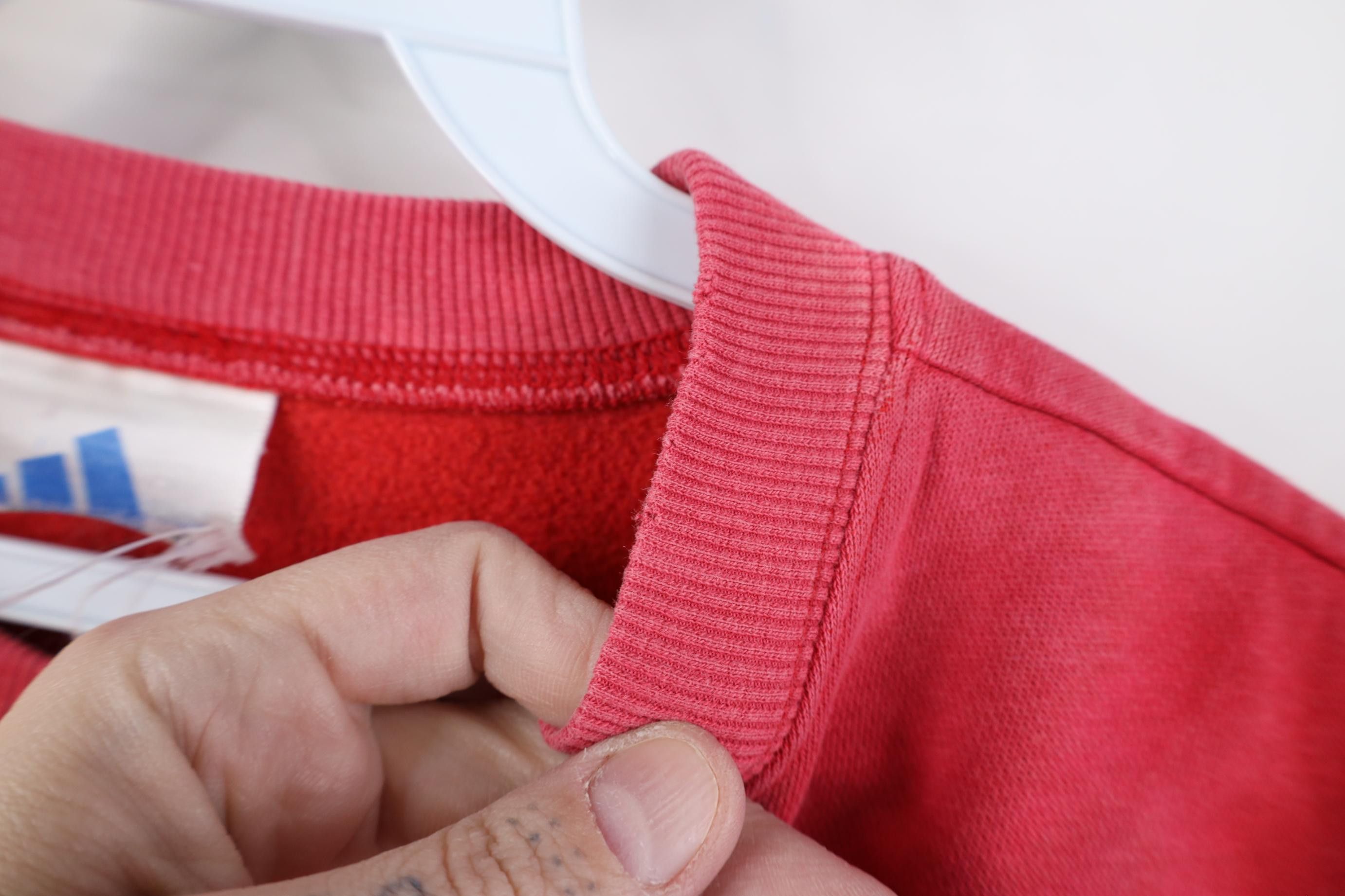 Adidas Vintage 90s Y2K Adidas Acid Wash Crewneck Sweatshirt Red Size L / US 10 / IT 46 - 6 Thumbnail
