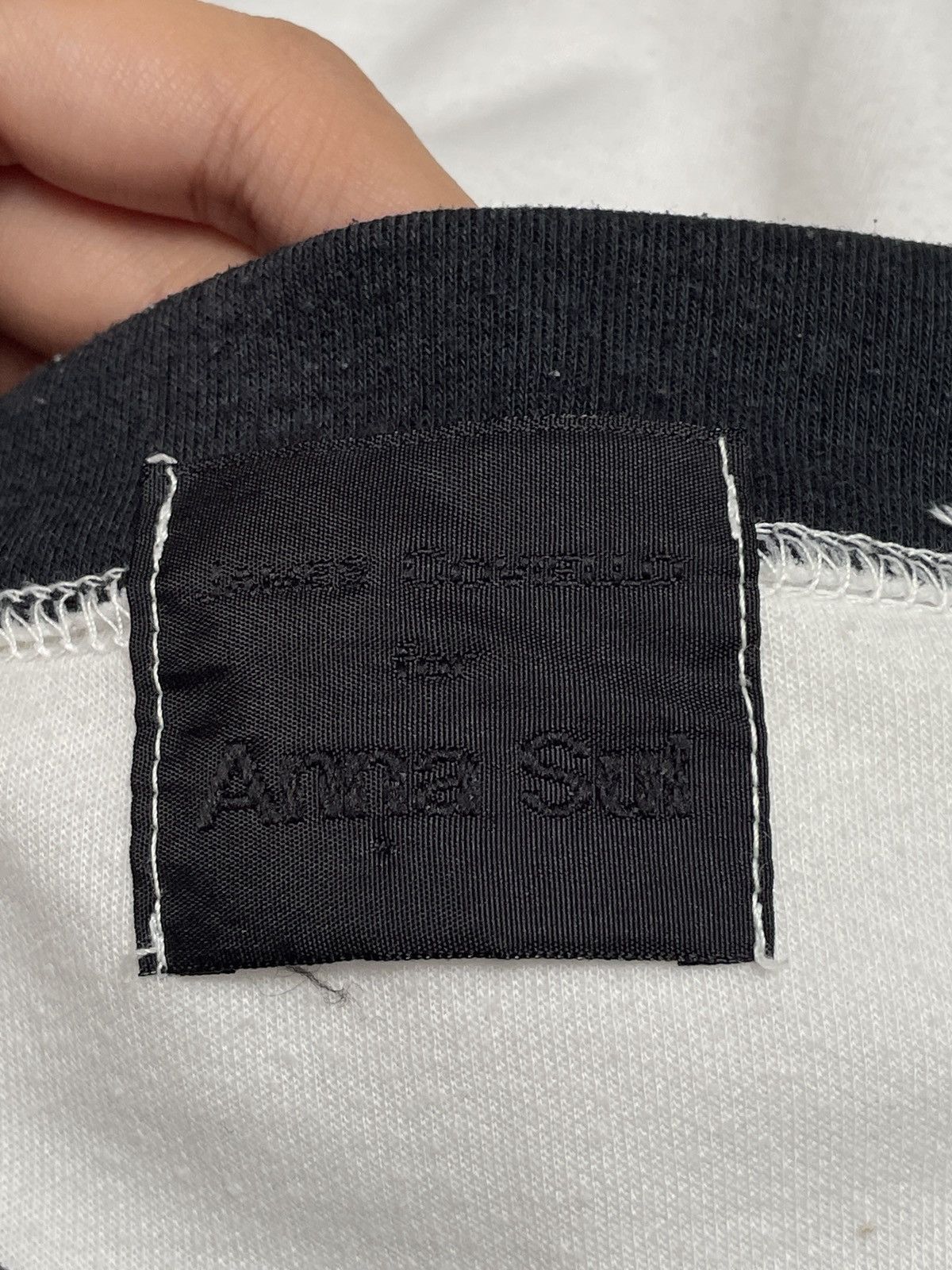 Japanese Brand × Vintage Rare Vintage Brand Anna Sui Tactical Big Logo T-shirt 1990s Size US L / EU 52-54 / 3 - 9 Thumbnail