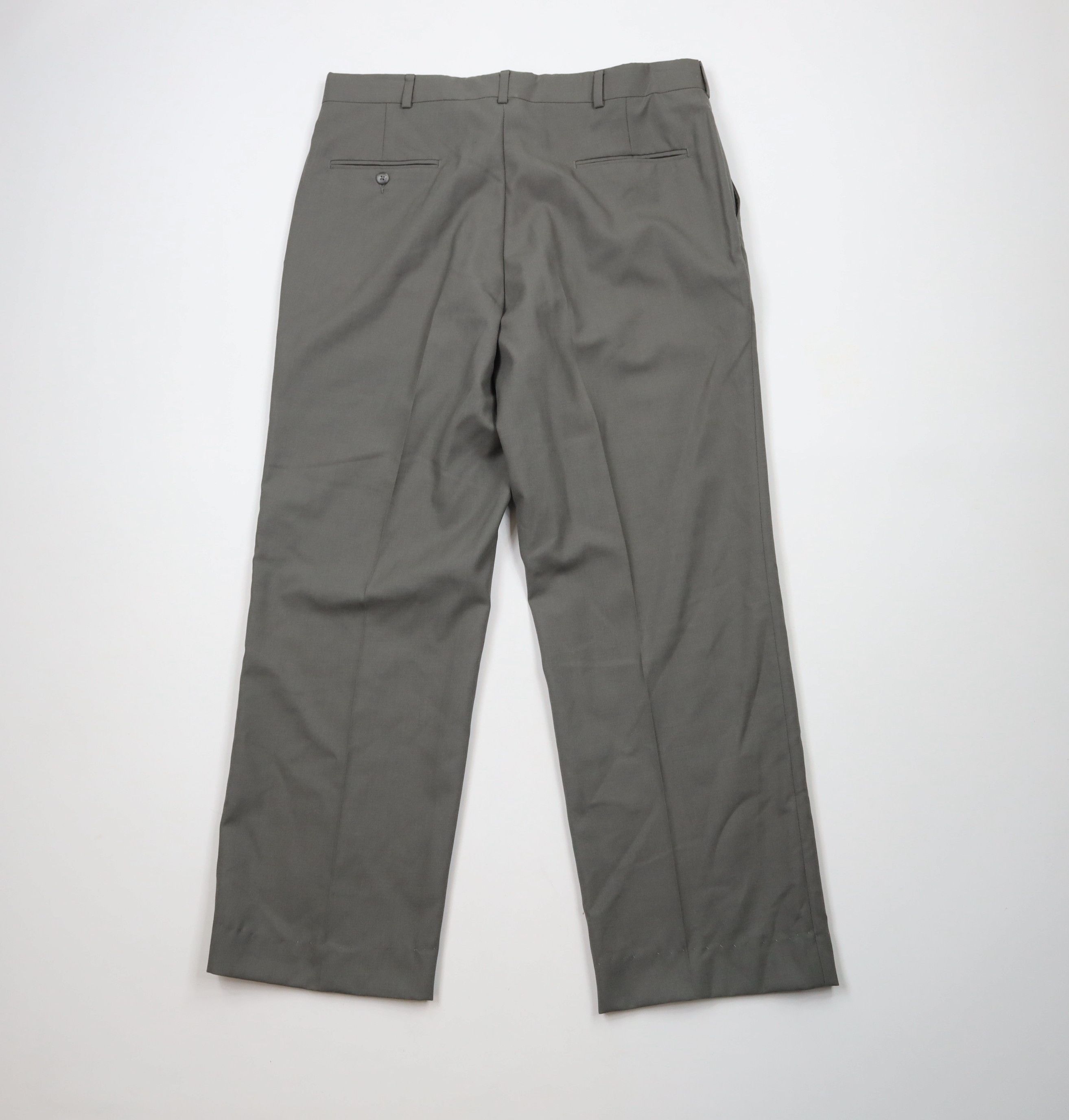 Vintage Vintage 90s Streetwear Wool Wide Leg Chino Pants Gray Size US 34 / EU 50 - 8 Thumbnail