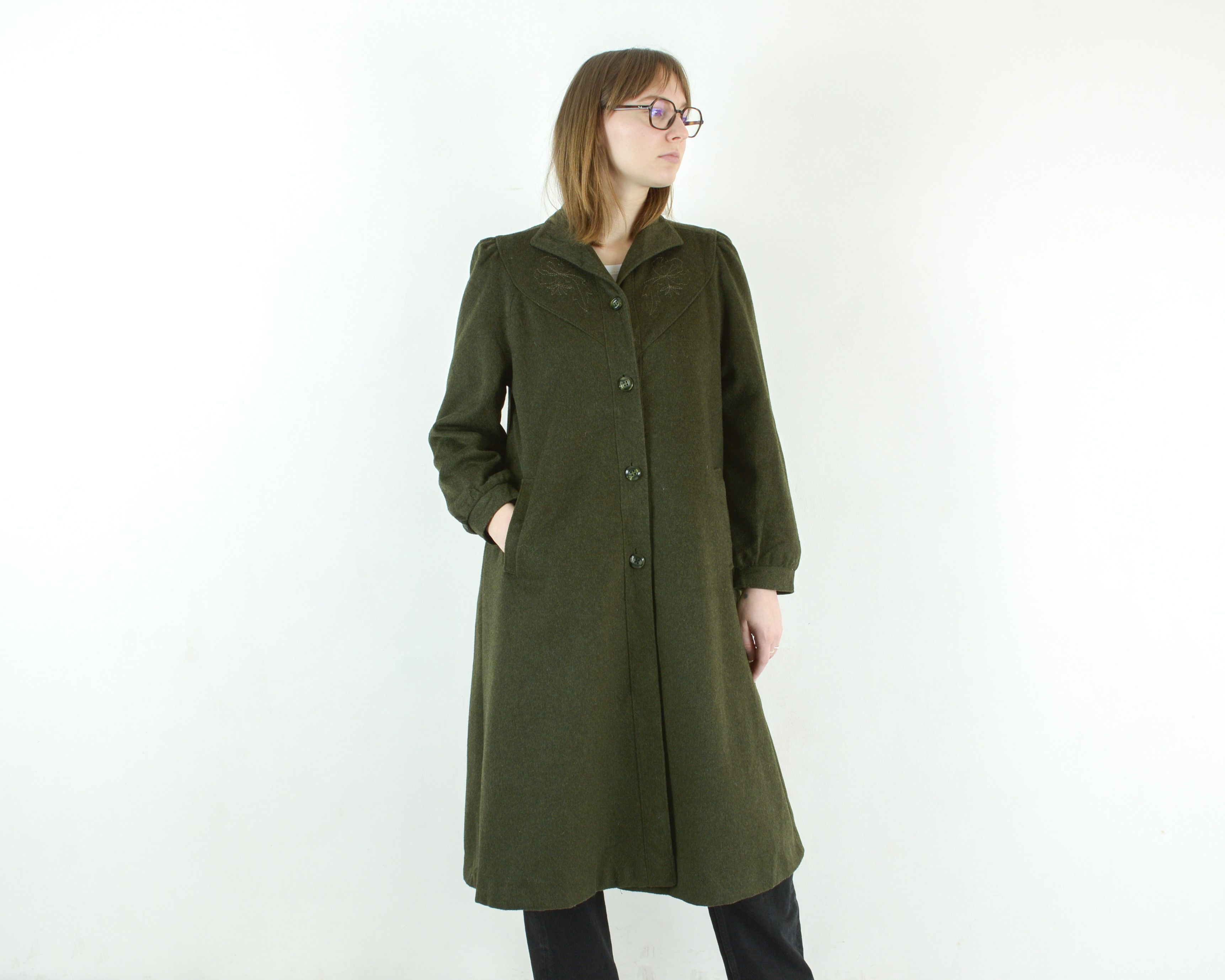 Vintage 70s Sport Loden Wool Coat M Jacket Overcoat Mac Trachten Size M / US 6-8 / IT 42-44 - 1 Thumbnail
