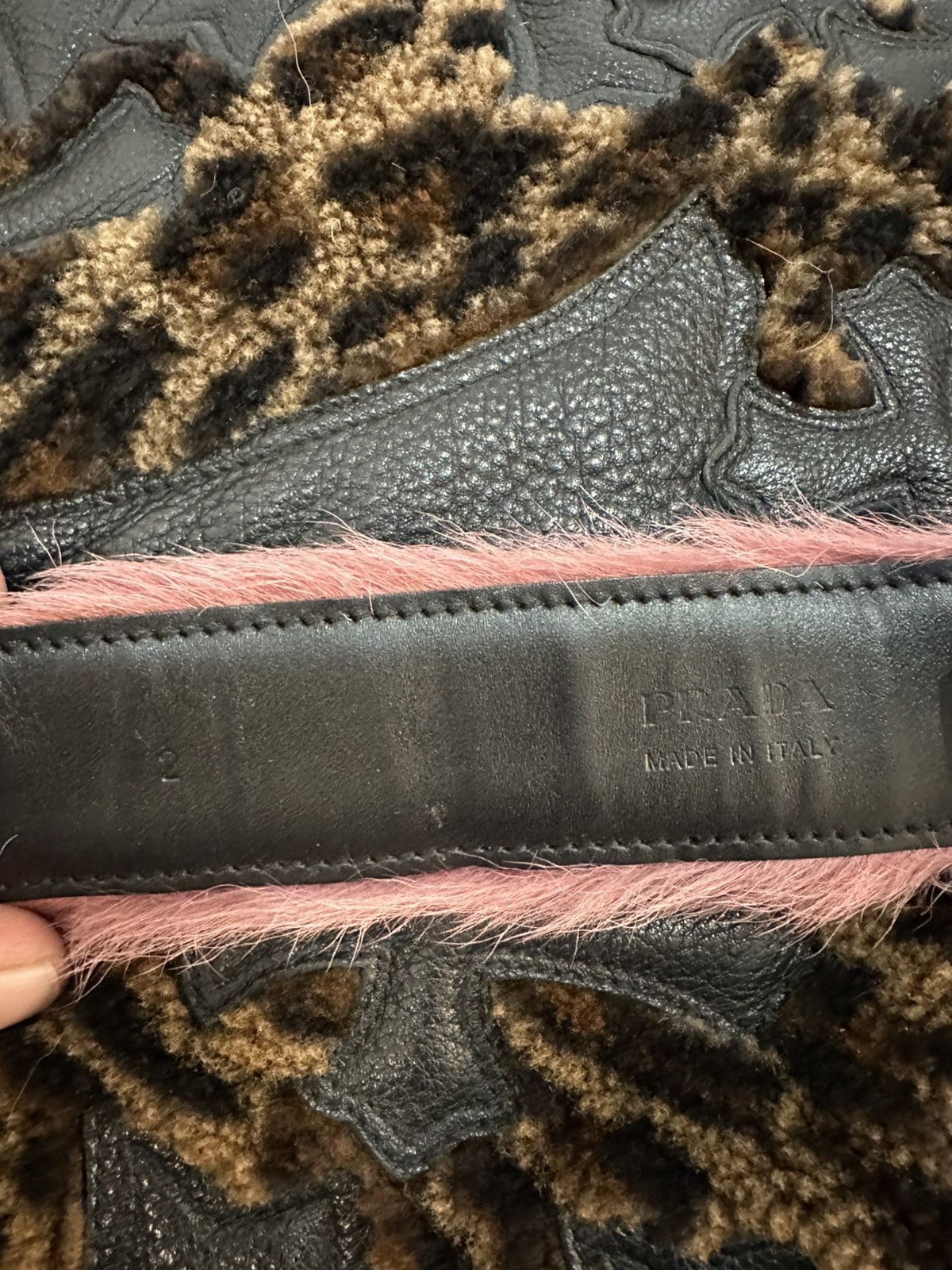 Prada Prada Archive runway pink fuzzy hair belt sz 28-31 Size ONE SIZE - 9 Thumbnail