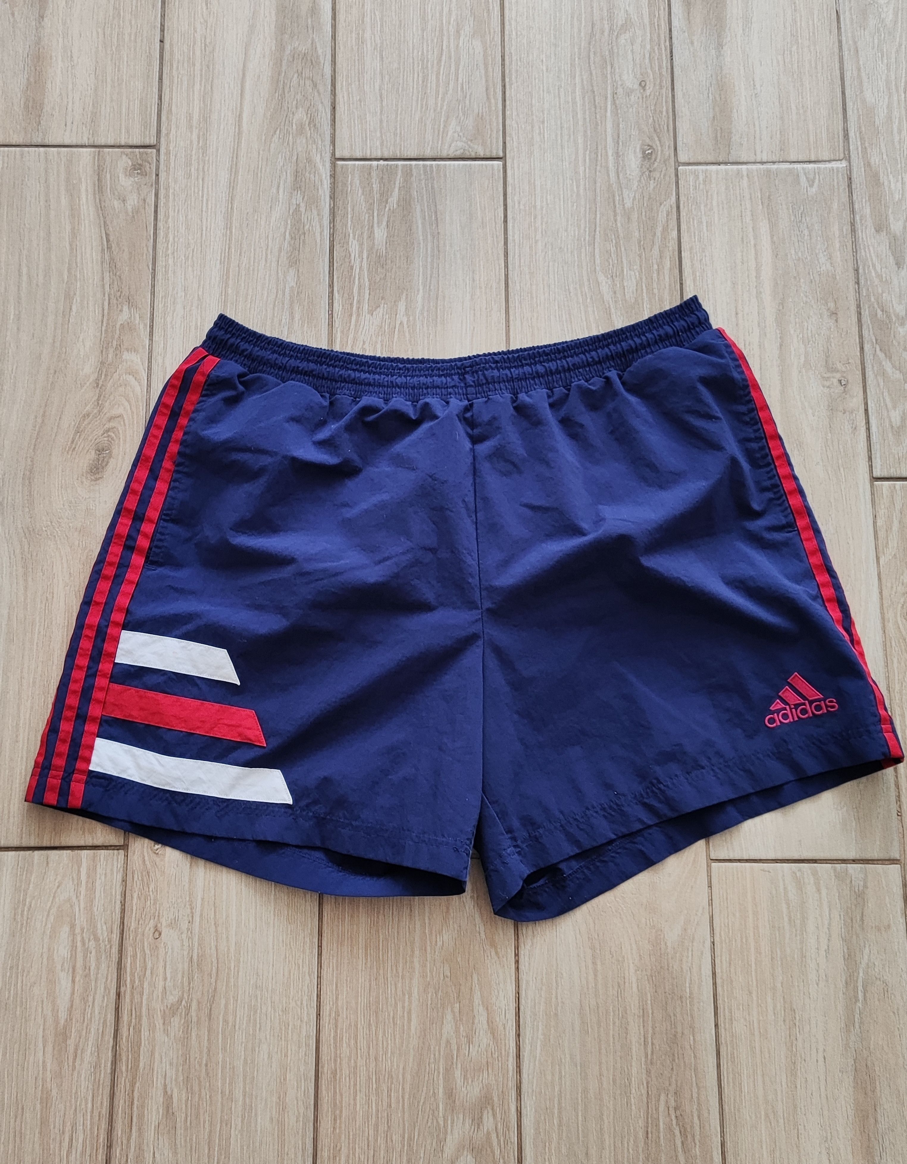 Adidas Vintage Adidas Running Shorts – Navy/Red/White – Made in ? Size US 38 / EU 54 - 2 Thumbnail