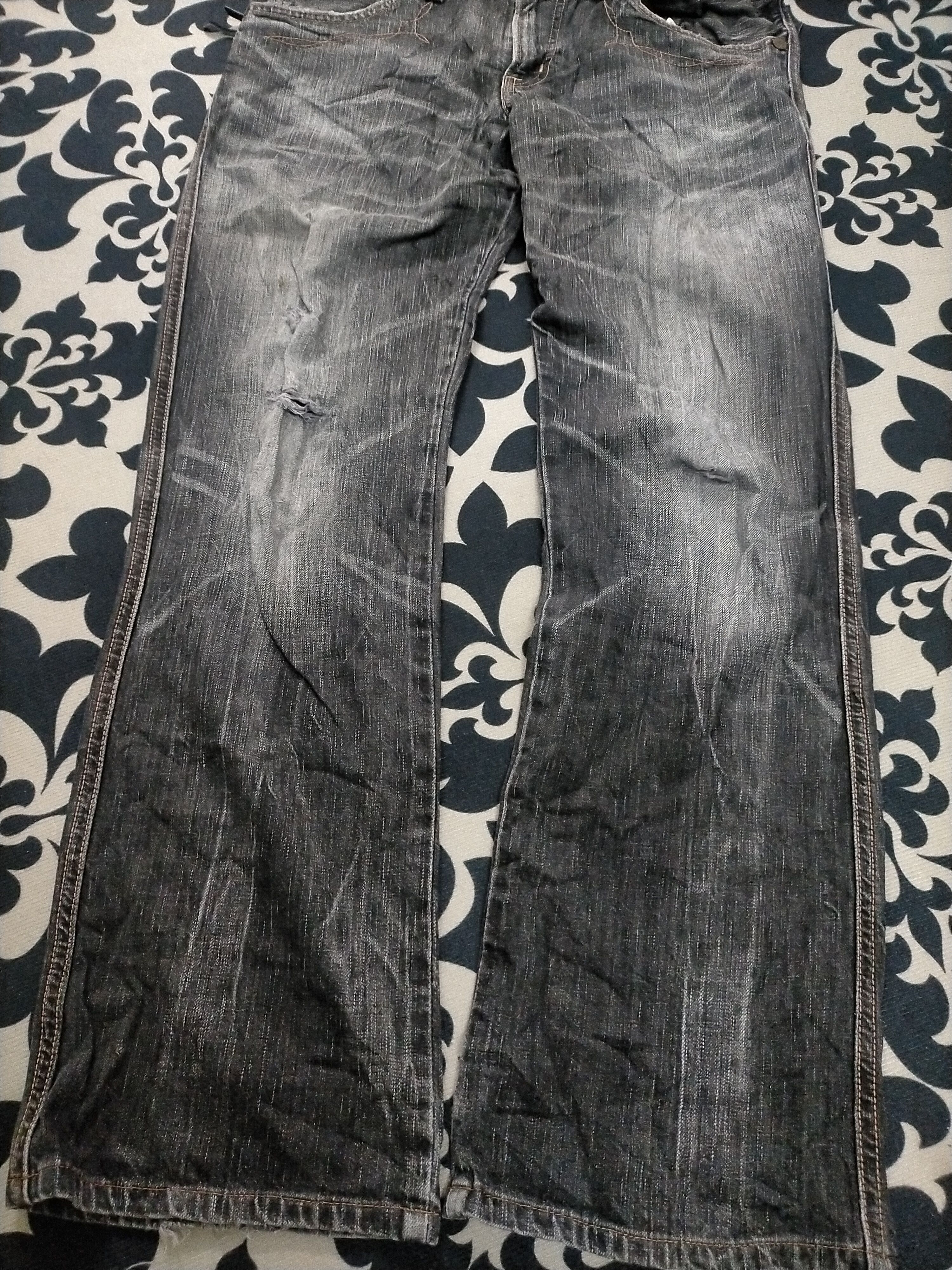 Edwin × If Six Was Nine × KMRii 🔥Sick🔥 Edwin 503 Distressed Ripped Washed Jeans Size US 31 - 5 Thumbnail