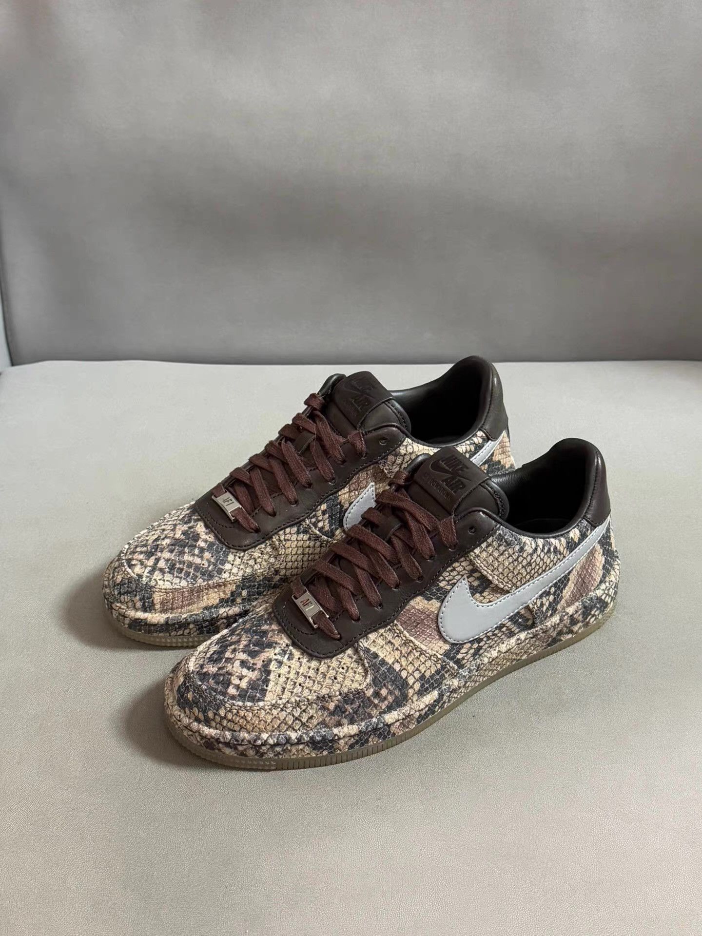 Nike Nike Air Force 1 Downtown Python PU skate shoes。 Ｑ20 Size US 8 / EU 41 - 1 Thumbnail