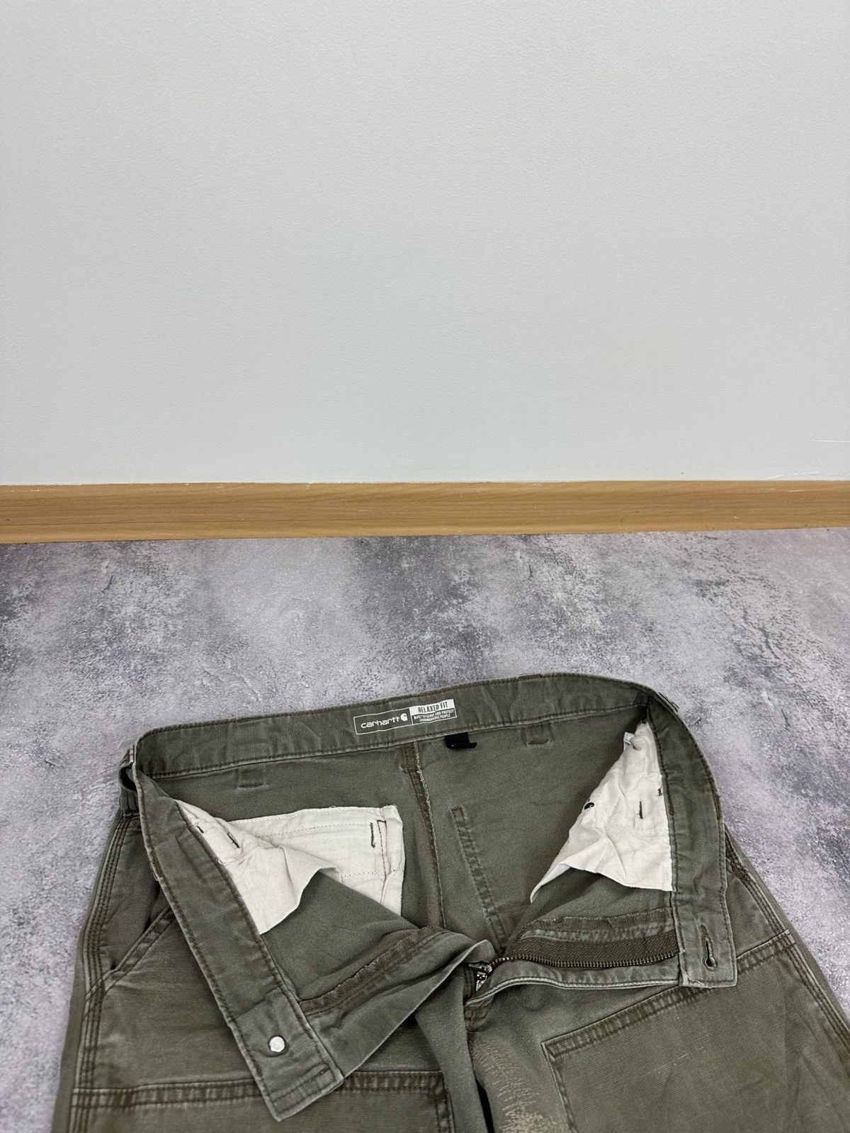 Carhartt Vintage Carhartt Double Knee Faded Khaki Y2K Carpenter Pants Size US 34 / EU 50 - 16 Thumbnail