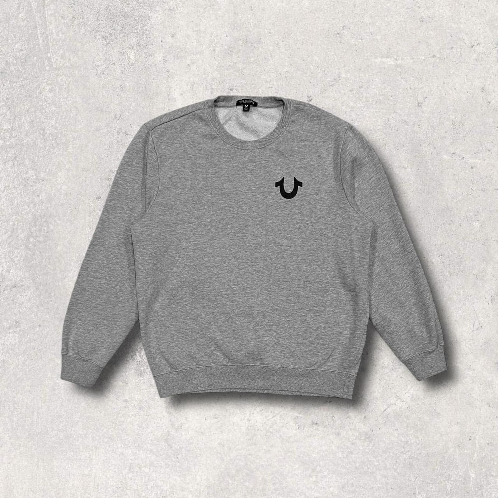 True Religion True Religion Gray Horseshoe Logo Crewneck Sweatshirt Size US L / EU 52-54 / 3 - 1 Thumbnail