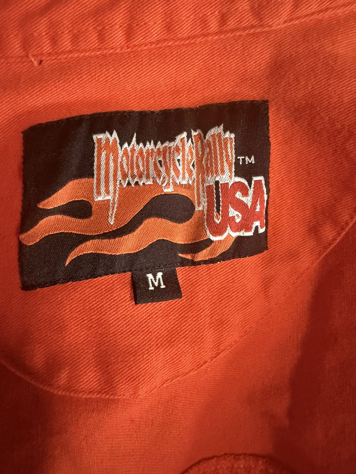 Other VTG Motorcycle Rally Y2K Heritage SC Orange Denim Biker Vest Size US M / EU 48-50 / 2 - 7 Thumbnail