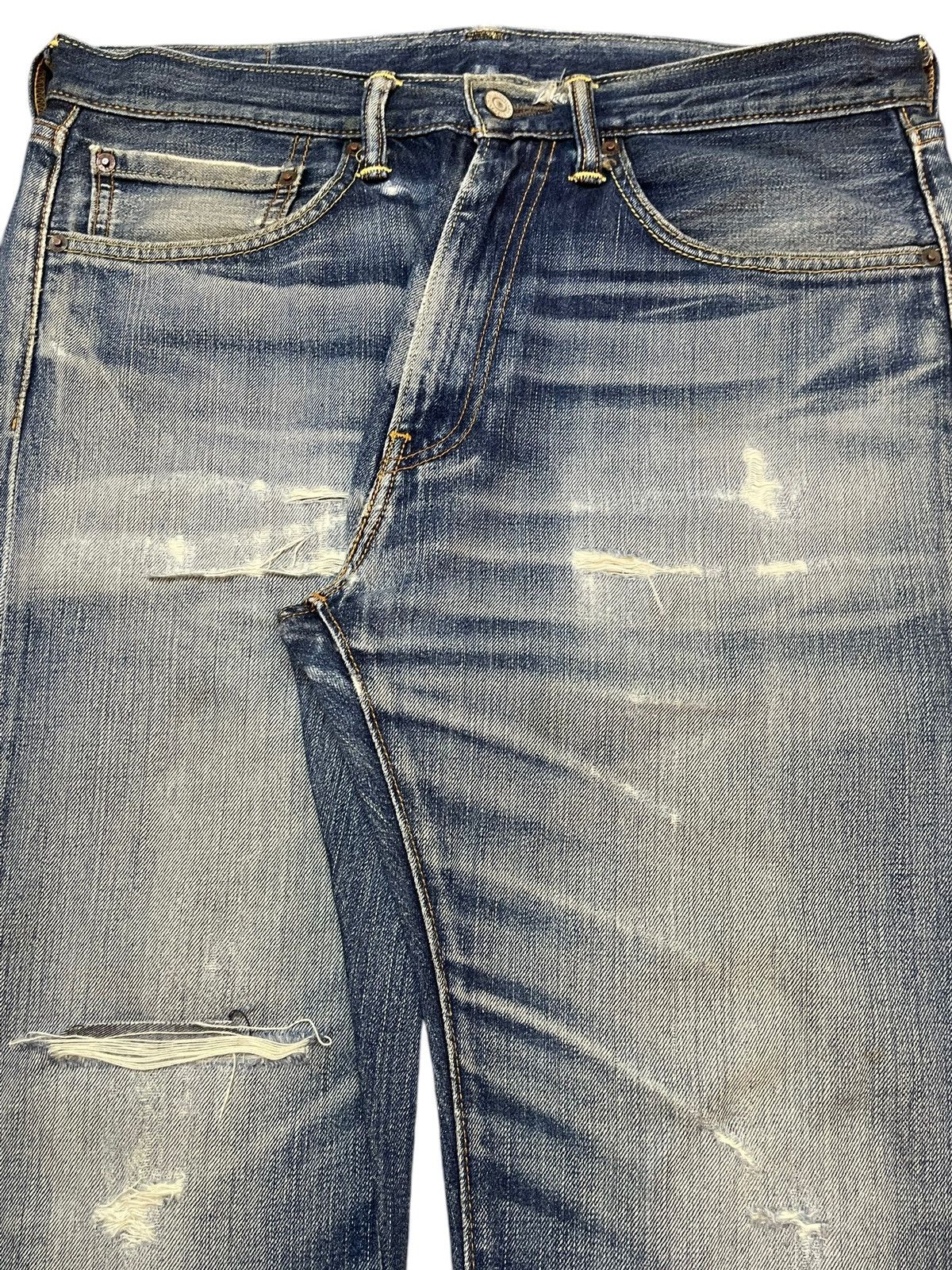 Levi's Vintage Levis 505 Blue Faded Wash Distressed Baggy Jeans Size US 34 / EU 50 - 4 Thumbnail