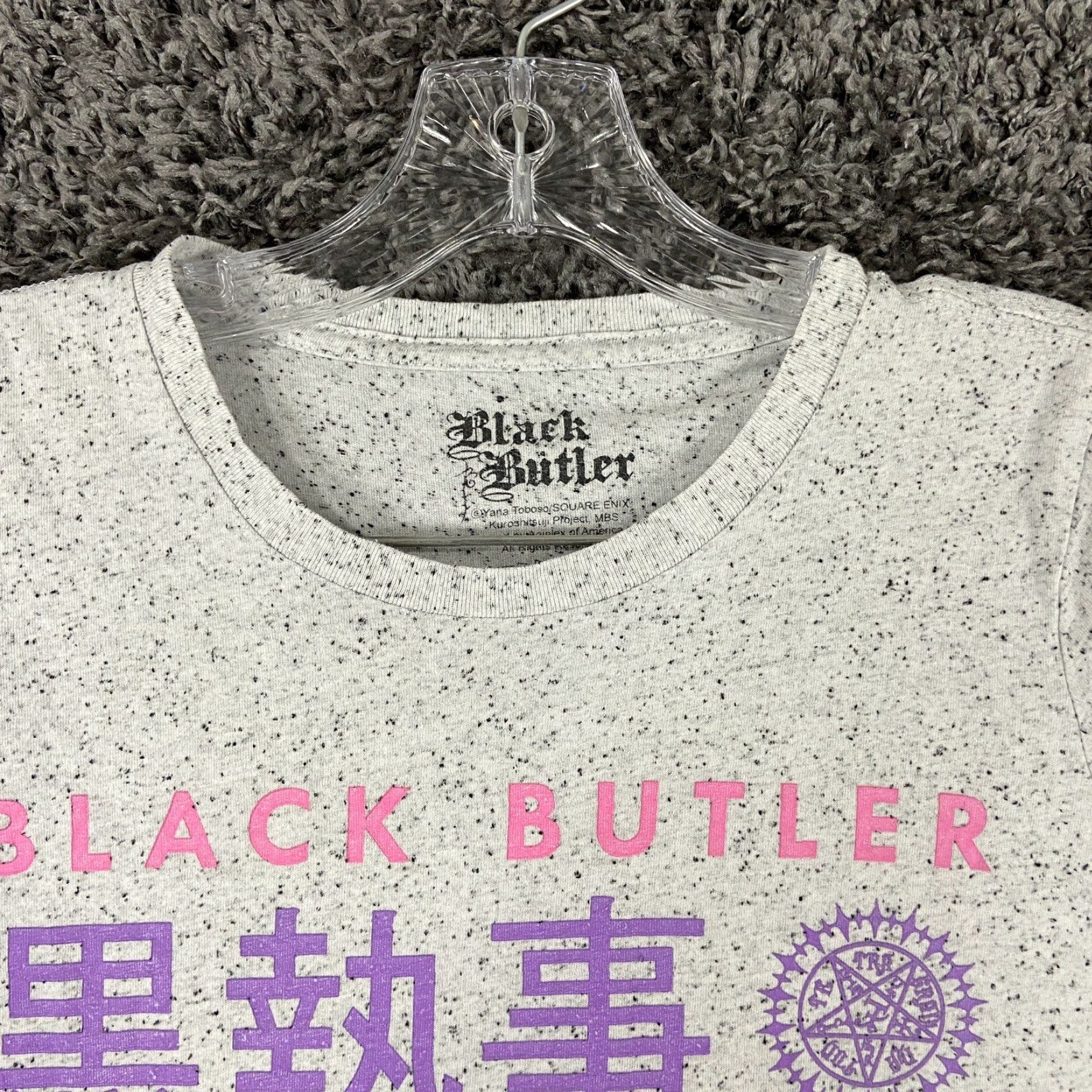 Pinko Black Butler Shirt Women Size S Multicolor White Pink Purple Short Sleeve Graphic Tee Womens Size 28" / US 6 / IT 42 - 4 Thumbnail
