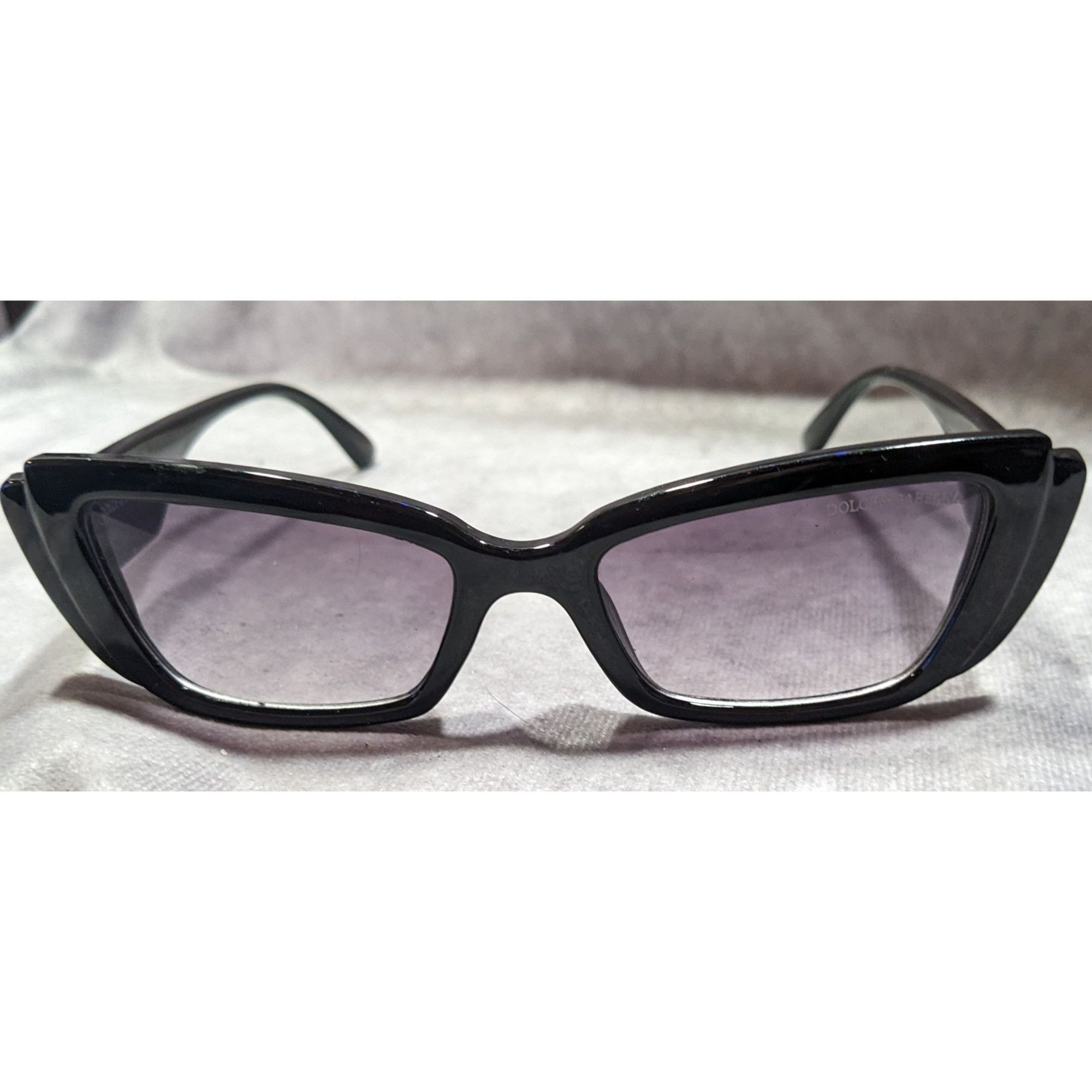 Dolce & Gabbana 2092 Black Retro Cateye Sunglasses Made In I