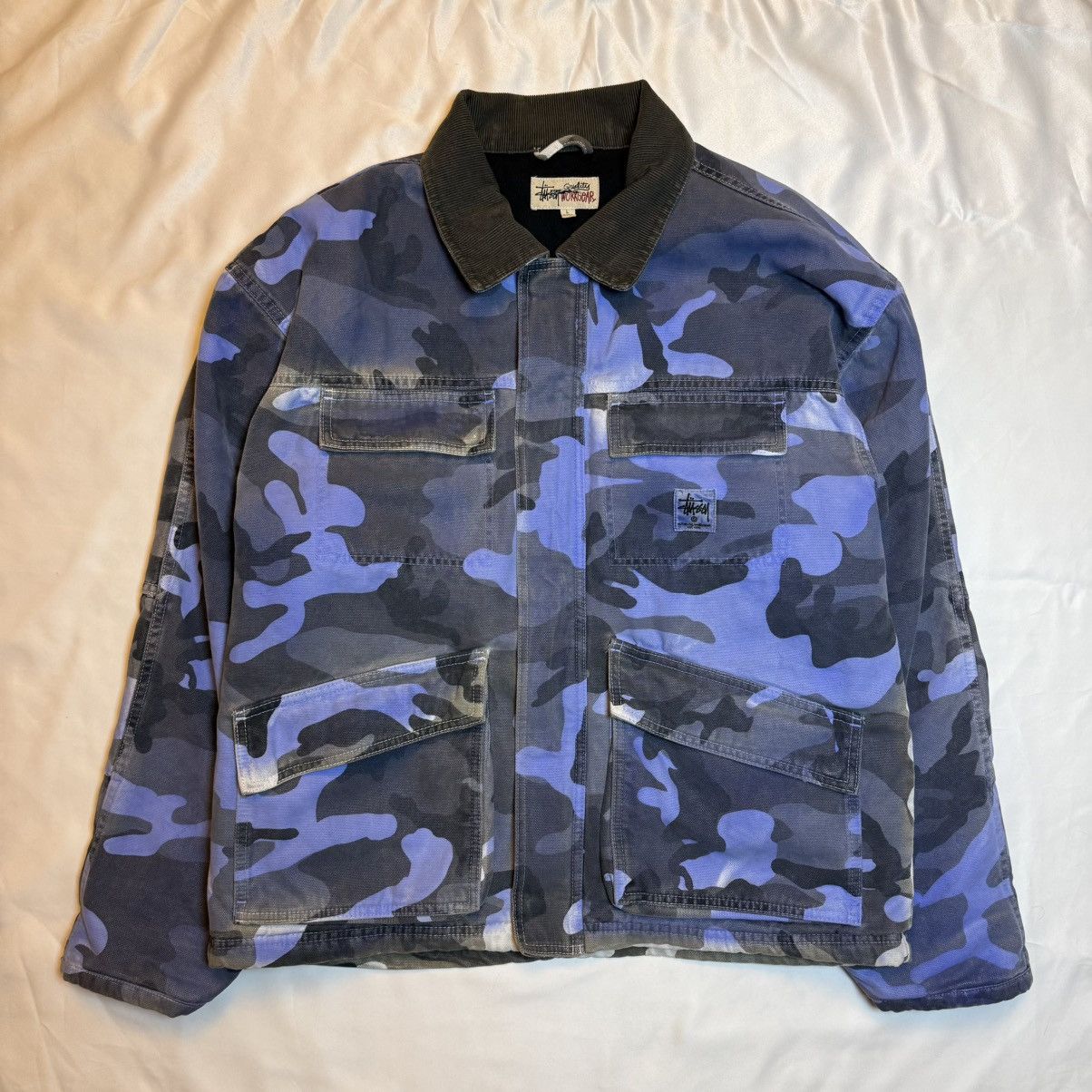 Stussy Stussy Washed Spryed Camo Canvas Shop jacket Size US L / EU 52-54 / 3 - 1 Thumbnail
