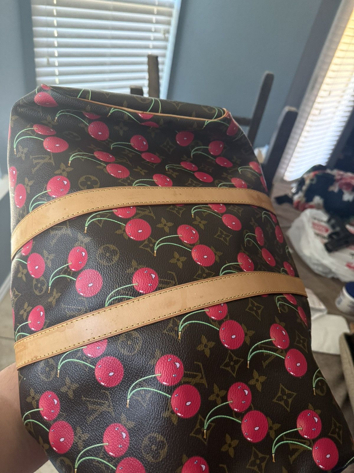 Louis Vuitton Rare 2005 Louis Vuitton Murakami Monogram Cherry Keepall 45 Size ONE SIZE - 3 Thumbnail