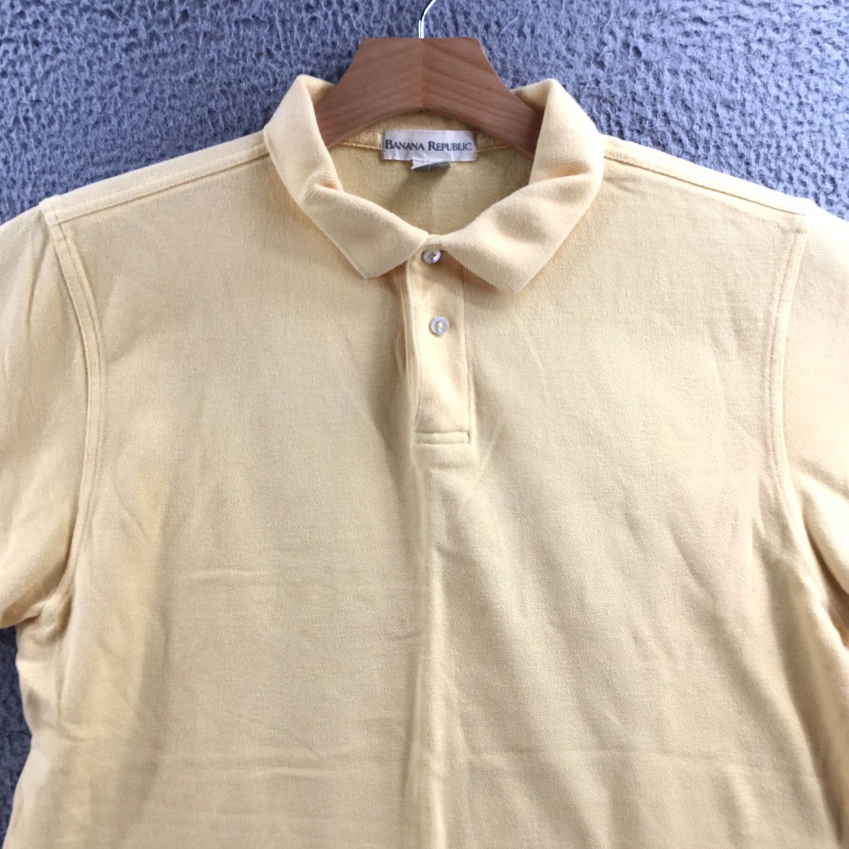 Banana Republic Banana Republic Polo Shirt Mens M Yellow Cotton Short Sleeve Casual Collar Shirt Size US M / EU 48-50 / 2 - 2 Thumbnail