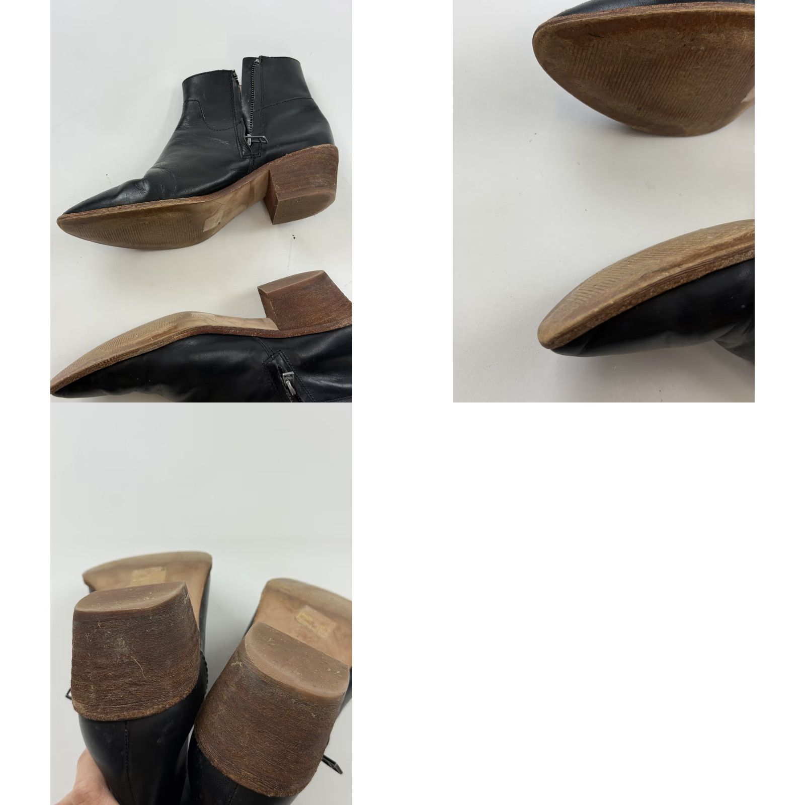 Madewell Madewell Boots Womens Size 7.5 Black Leather Ankle Western Booties Block Heel Size US 8 / IT 38 - 8 Thumbnail
