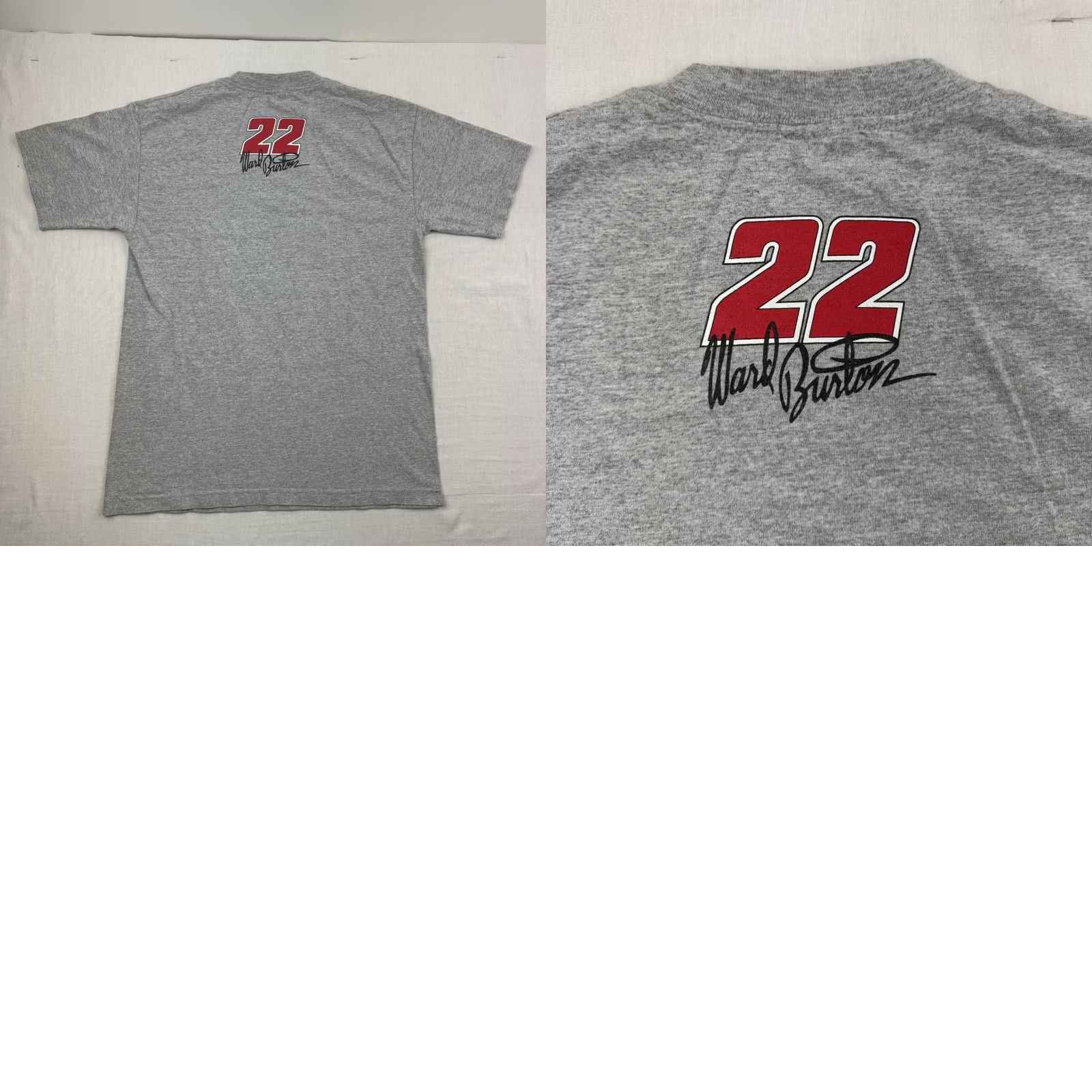 Vintage VINTAGE Racing Champions Cat Racing T Shirt Adult Medium Gray Cotton Crew Neck Graphic Print 90s Nascar Property Of Burton Mens Size US M / EU 48-50 / 2 - 9 Thumbnail