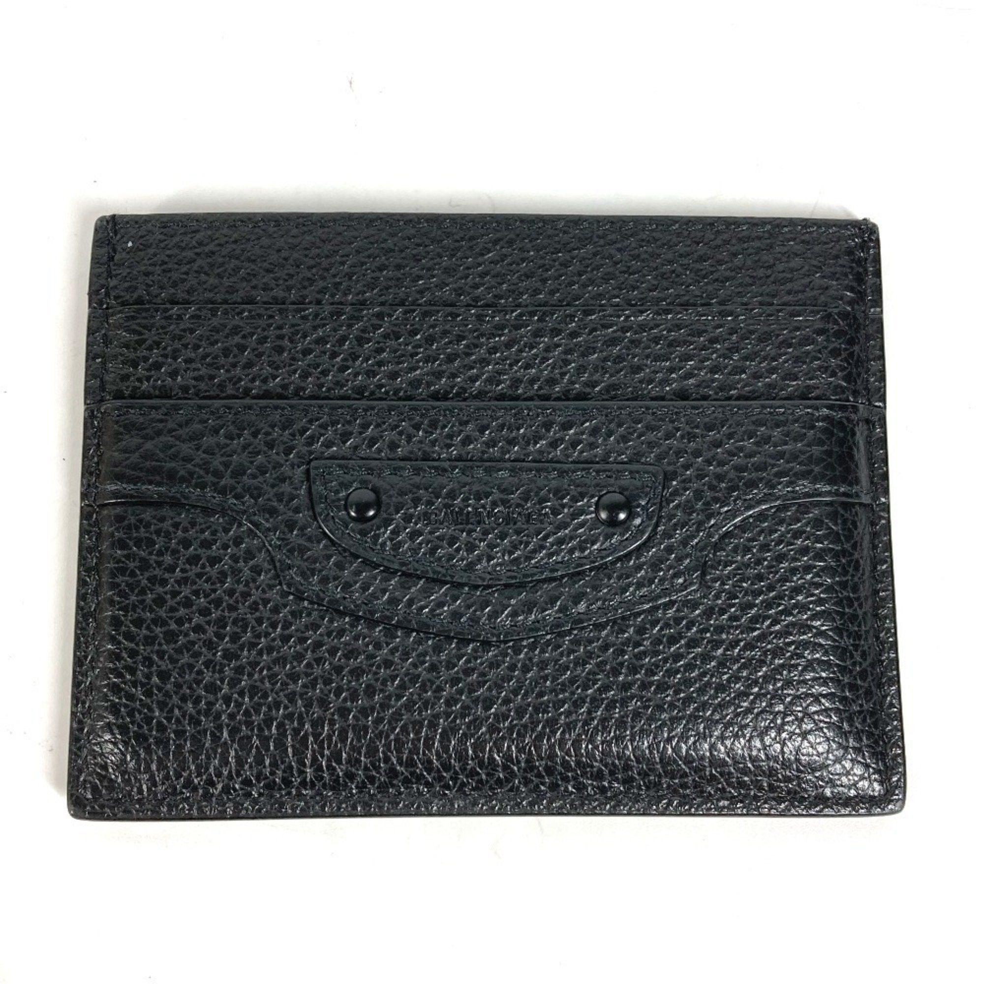 Balenciaga BALENCIAGA 640109 Neo Classic Business Card Holder Pass Case Holder/Card Leather Women's Black Size ONE SIZE - 1 Thumbnail