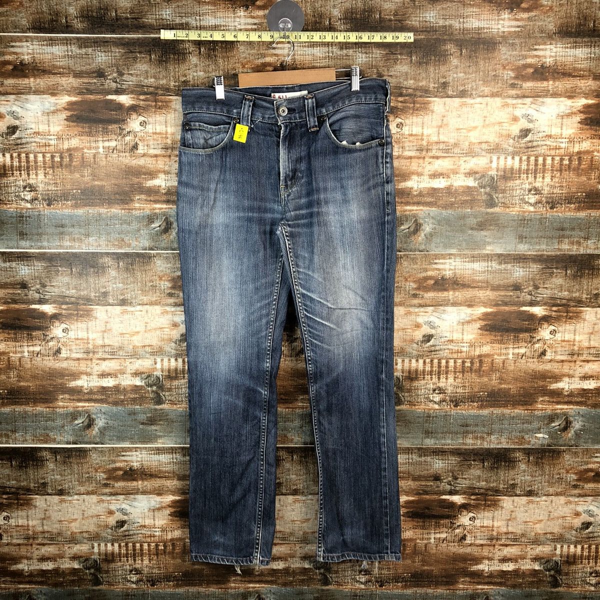 DL Levis 511 Vintage faded ripped Blue Denim Pants #C146