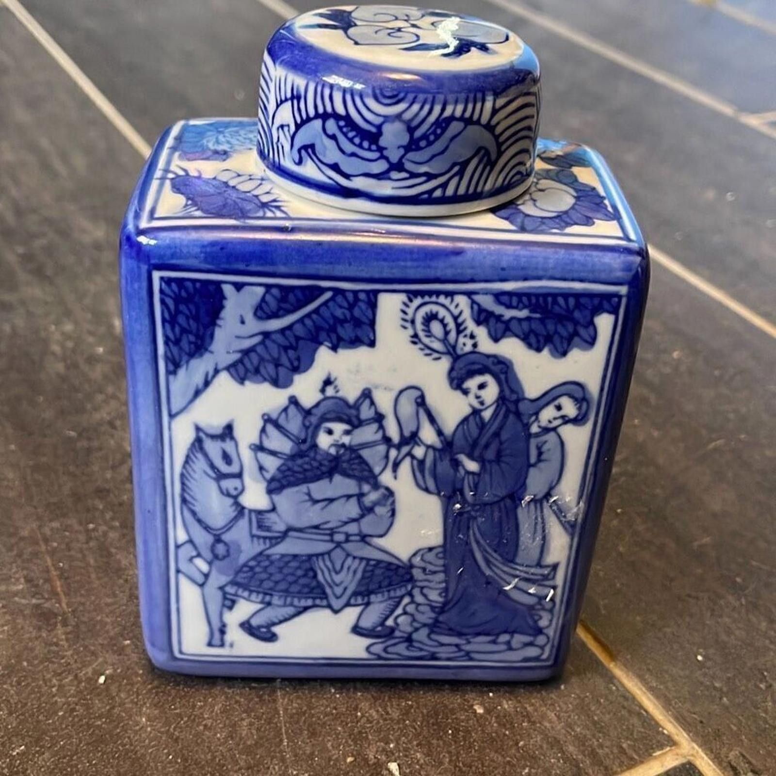 Designer Chinese porcelain tea jar 4 by 7 Size ONE SIZE - 1 Thumbnail