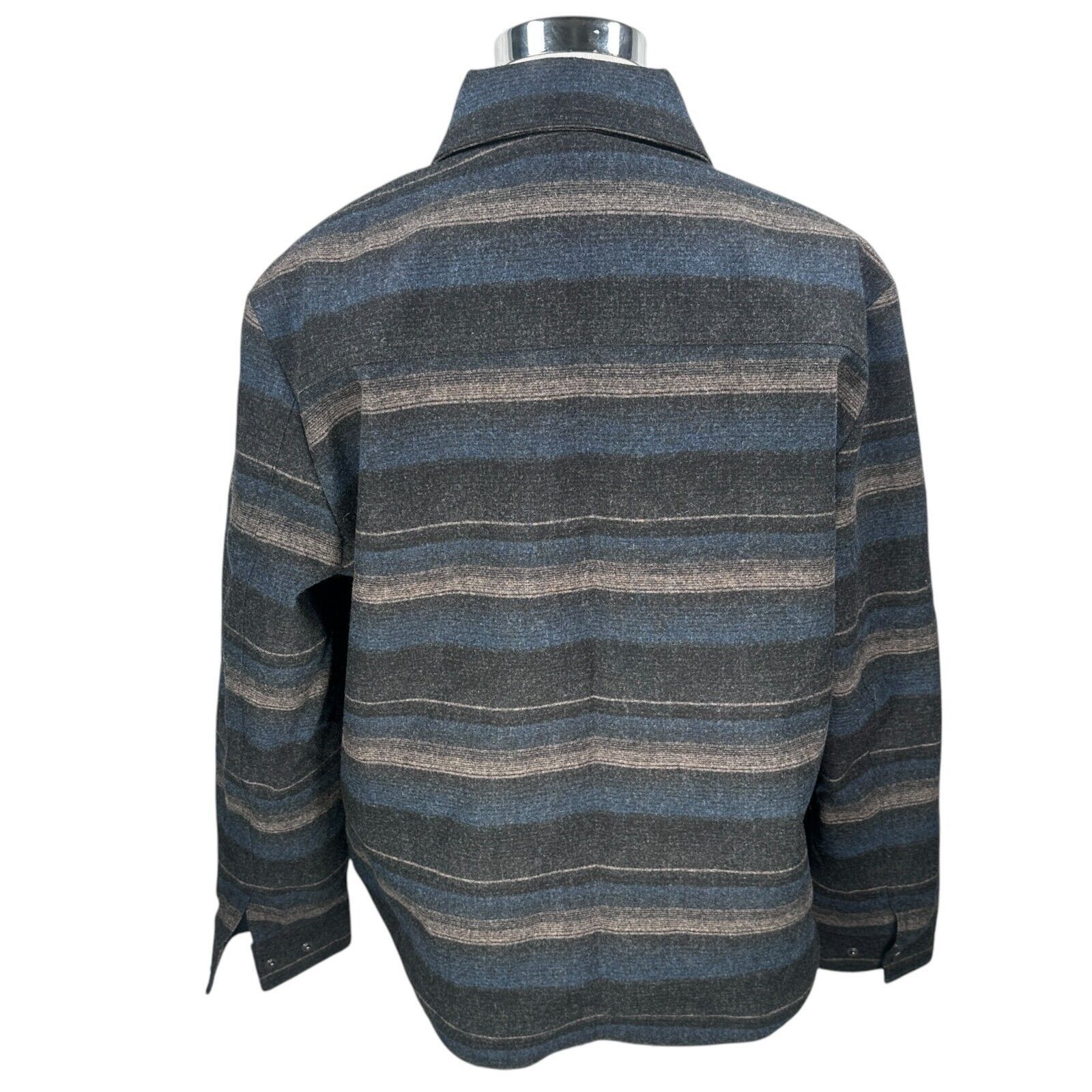 Pendleton Pendleton Jacket Men’s XL Blue Tan Gray Striped Wool Blend Size US XL / EU 56 / 4 - 5 Thumbnail
