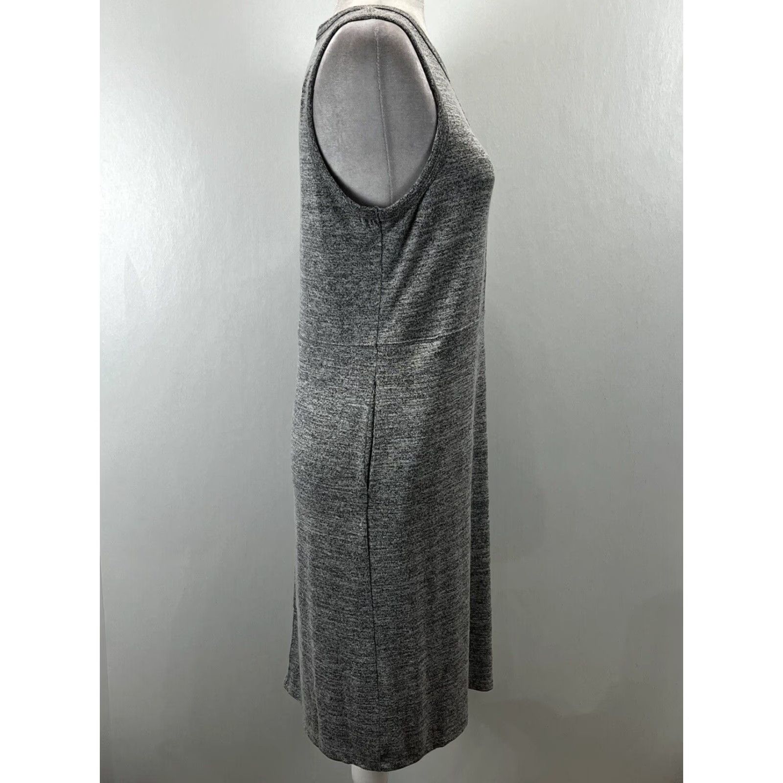 Vintage A New Day Gray Knee Length Stretch Dress Medium Womens Size M / US 6-8 / IT 42-44 - 4 Thumbnail