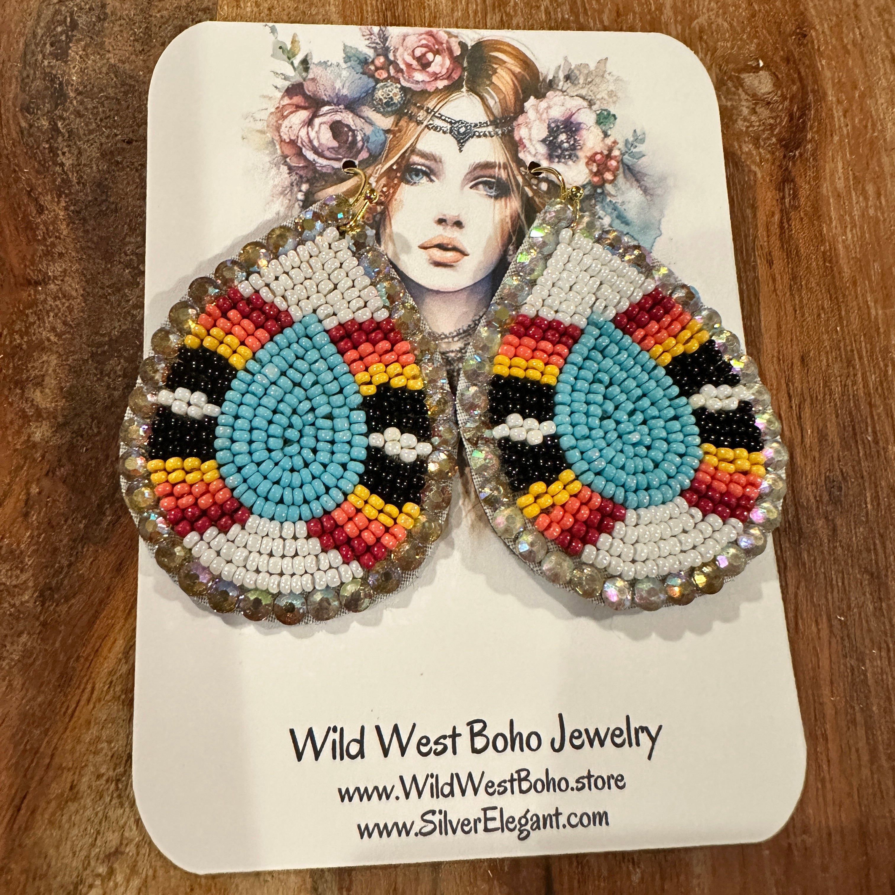 Other Boho Tribal Vibrant Southwestern Teardrop Beaded Dangle Earr Size ONE SIZE - 2 Thumbnail
