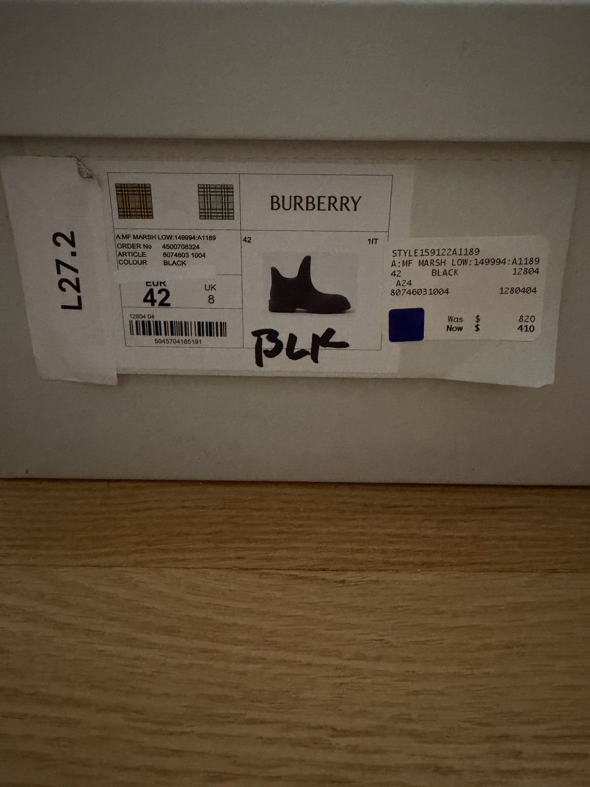 Burberry Burberry Black Textured Boot Size US 9 / EU 42 - 7 Thumbnail