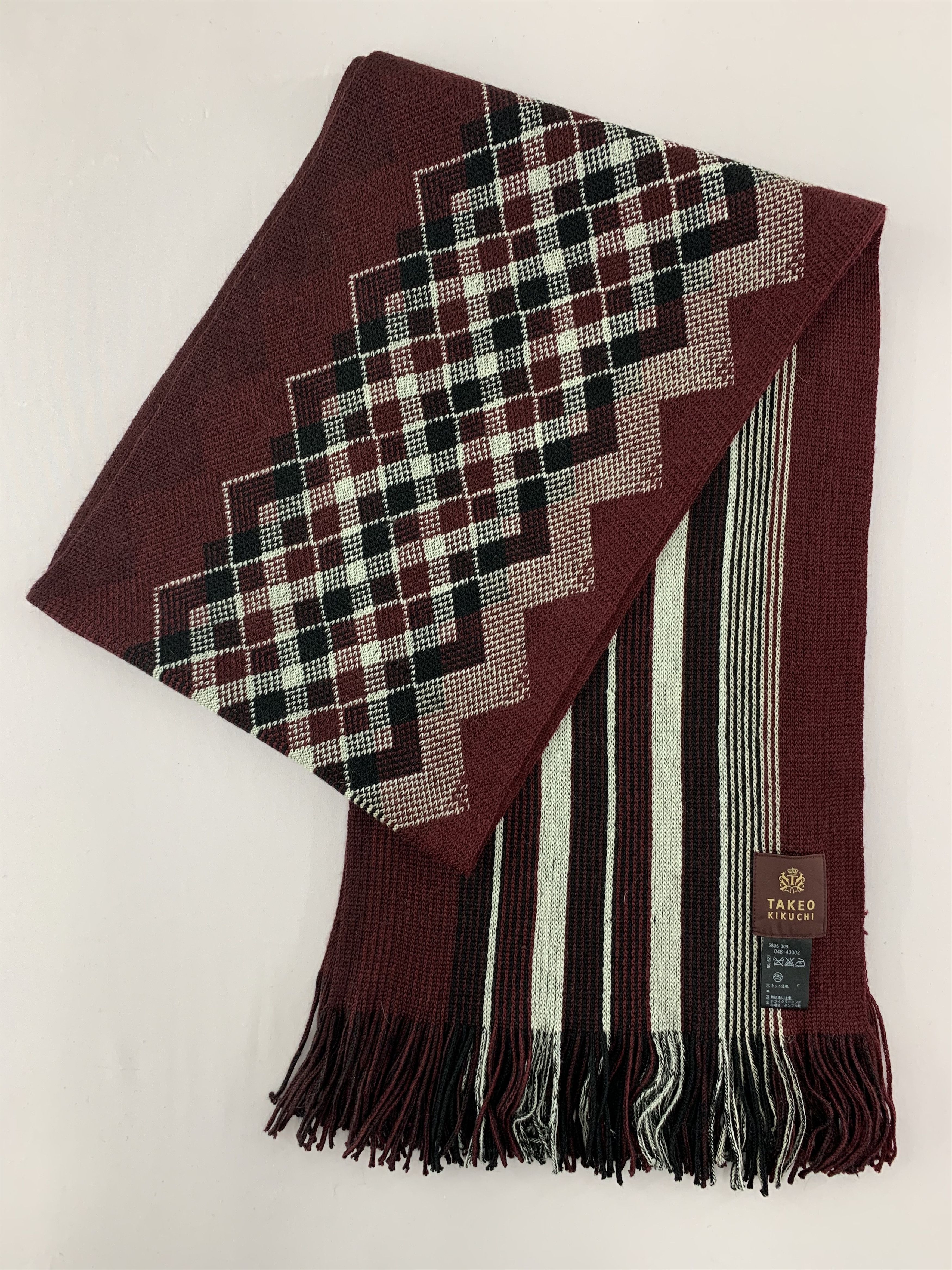 Takeo Kikuchi Takeo Kikuchi Scarf Wool Muffler Neck Wrap BL4099 Size ONE SIZE - 2 Thumbnail