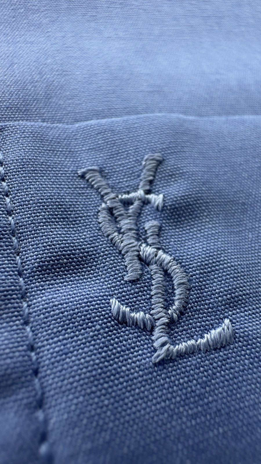 Yves Saint Laurent Yves Saint Laurent Short Sleeve Shirt – Blue – Size L Size US L / EU 52-54 / 3 - 5 Thumbnail