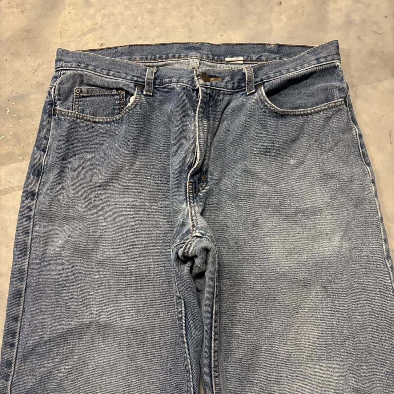 Japanese Brand × Vintage Crazy Vintage Y2K/2000s Grunge Dark Wash Skater Denim Jeans! Size US 36 / EU 52 - 5 Thumbnail