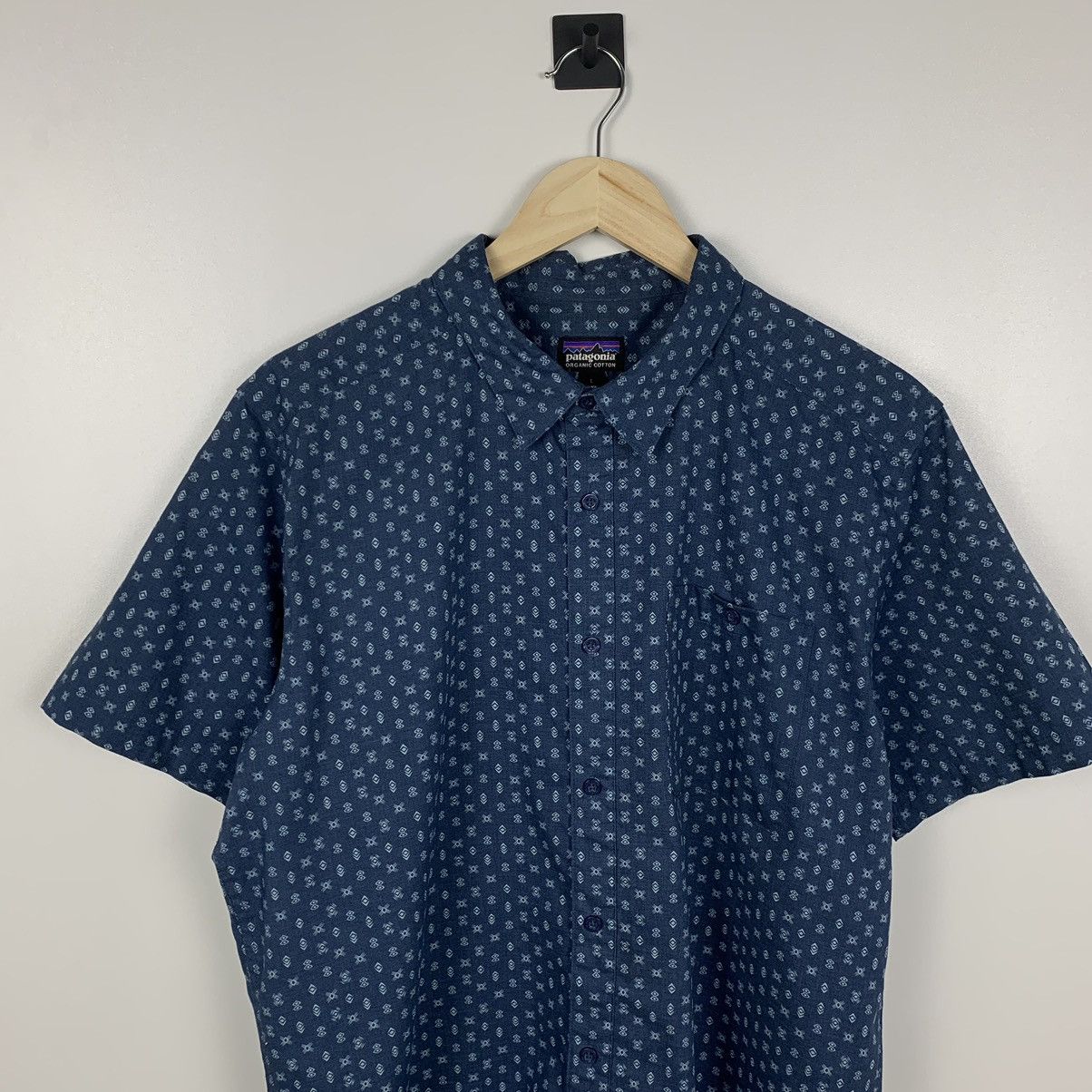 Patagonia Patagonia Geometric Shirt Organic Cotton Short Sleeve Blue Size US L / EU 52-54 / 3 - 3 Thumbnail