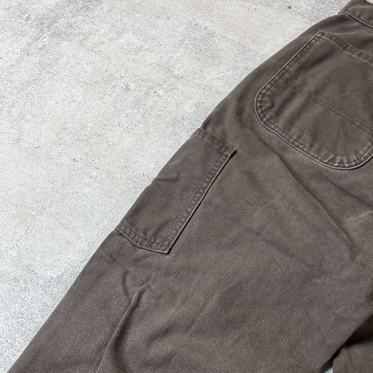 Carhartt × Vintage VTG CARHARTT BROWN CANVAS DOUBLE KNEE CARPENTER PANTS Size US 32 / EU 48 - 14 Thumbnail