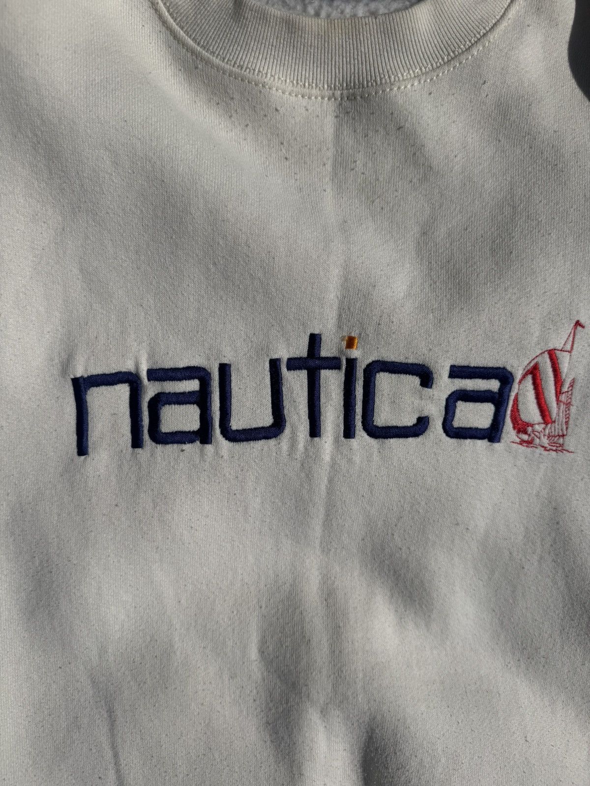 Nautica VINTAGE WHITE NAUTICA CREWNECK Size US XL / EU 56 / 4 - 2 Thumbnail