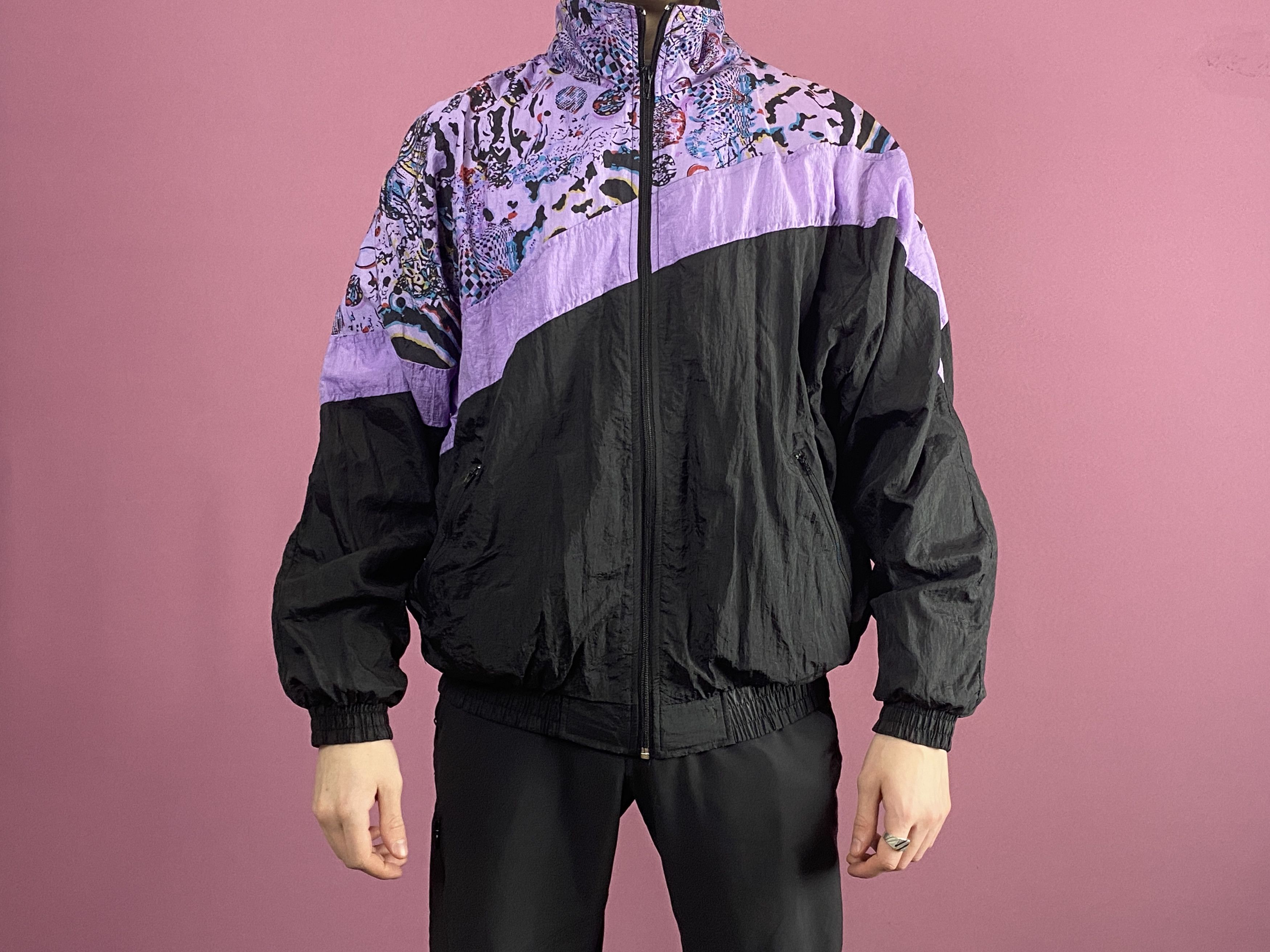 Vintage 90s Vintage Men's Abstract Windbreaker Jacket - Size M Size US M / EU 48-50 / 2 - 4 Thumbnail