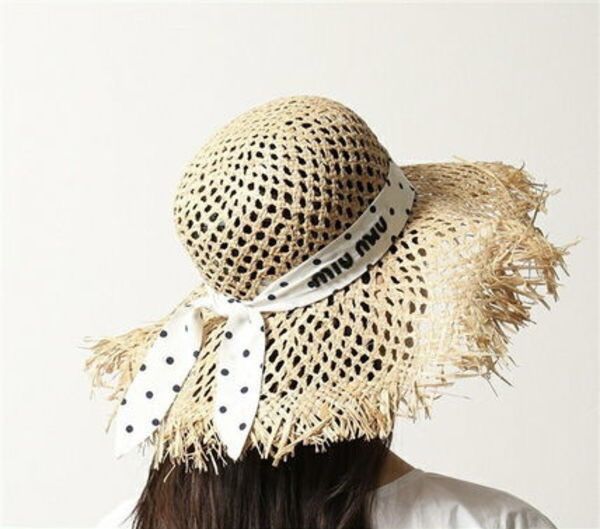 Miu Miu Miu Miu Raffia Ribbon Sun Hat Size ONE SIZE - 10 Thumbnail