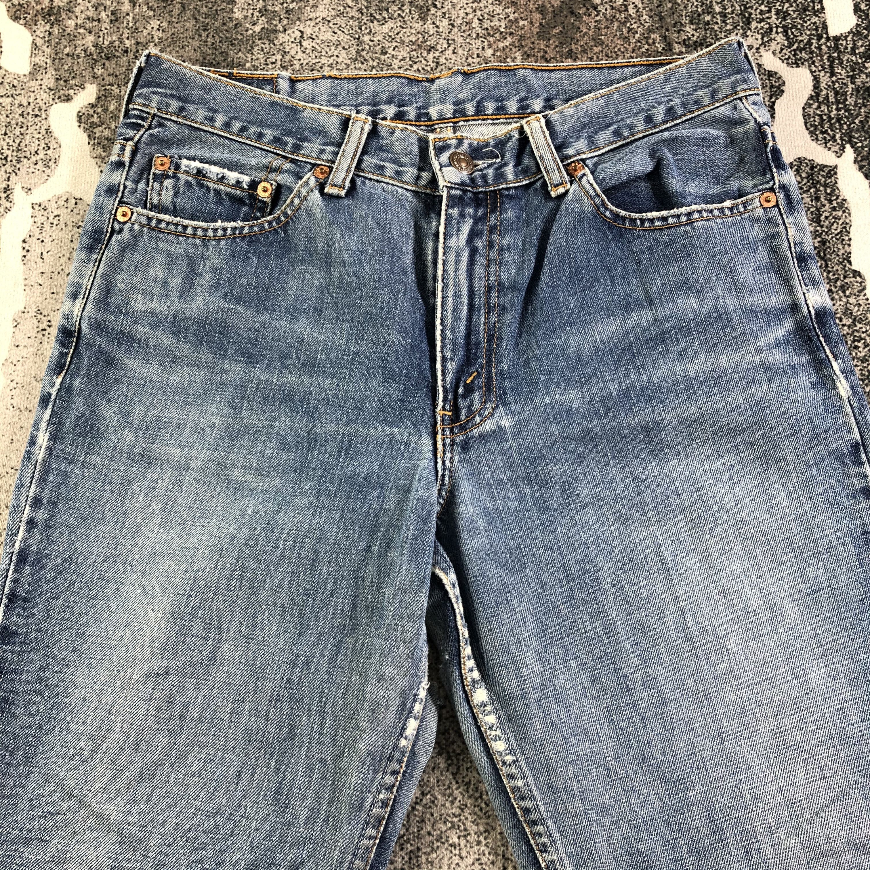 Levi's Vintage 90s Levis 553 Jeans Flare Denim KJ2190 Size US 28 / EU 44 - 3 Thumbnail