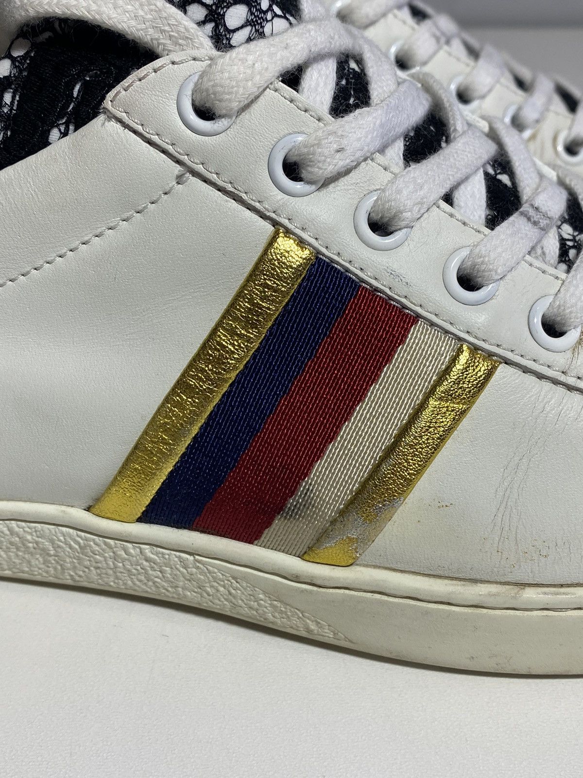 Gucci Gucci Women’s Ace Leather Trainers Size US 7 / IT 37 - 11 Thumbnail