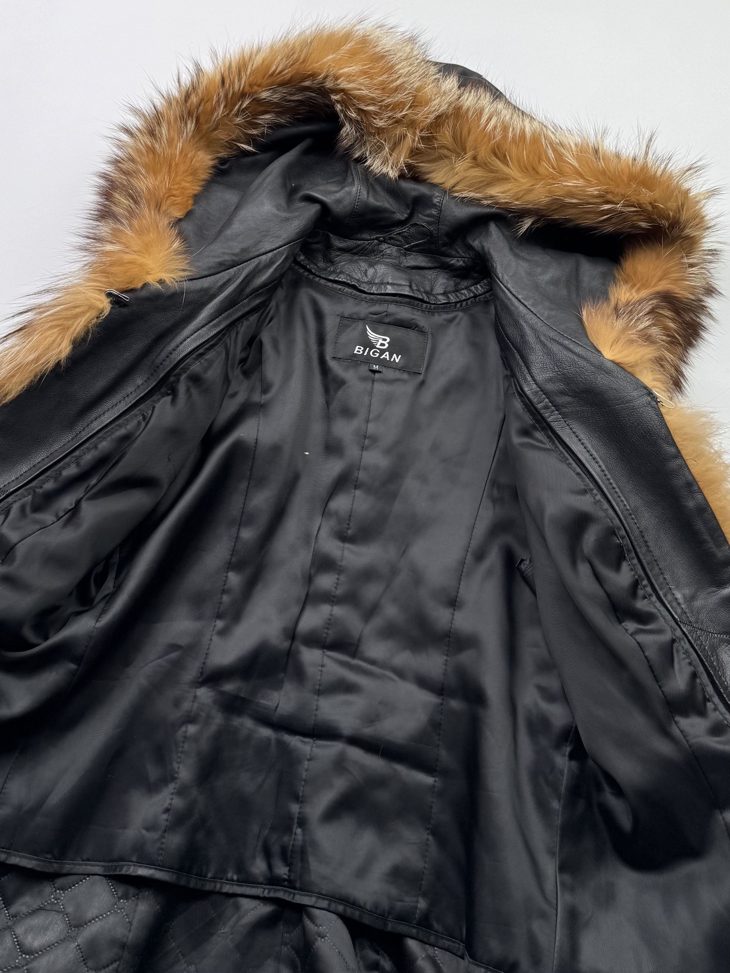 Japanese Brand Vintage Leather Jacket With Real Fur Details B703(V69)E2 Size M / US 6-8 / IT 42-44 - 5 Thumbnail