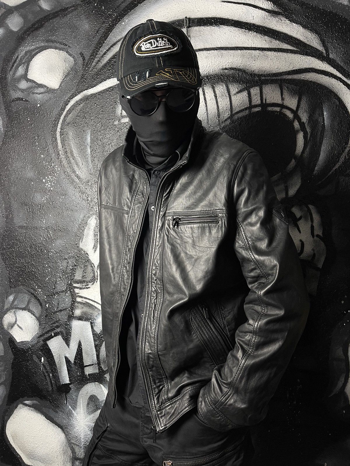 vintage made in ITALY GHEZZI leather jkt