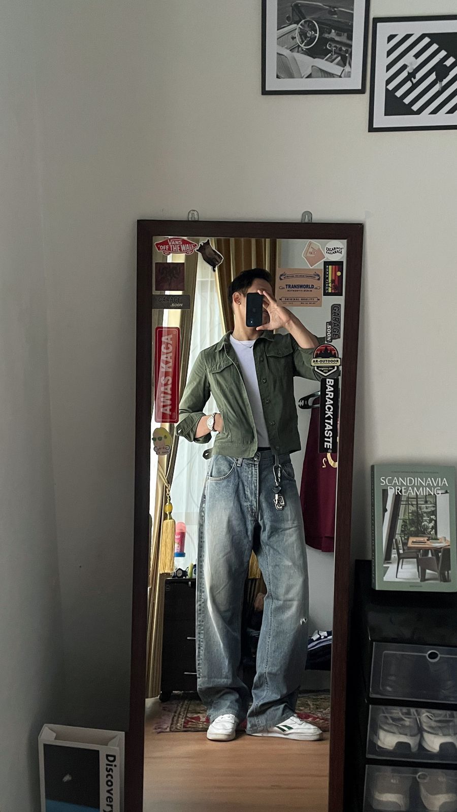Edwin × Vintage Edwin Baggy Jeans Vintage Size US 31 - 4 Thumbnail
