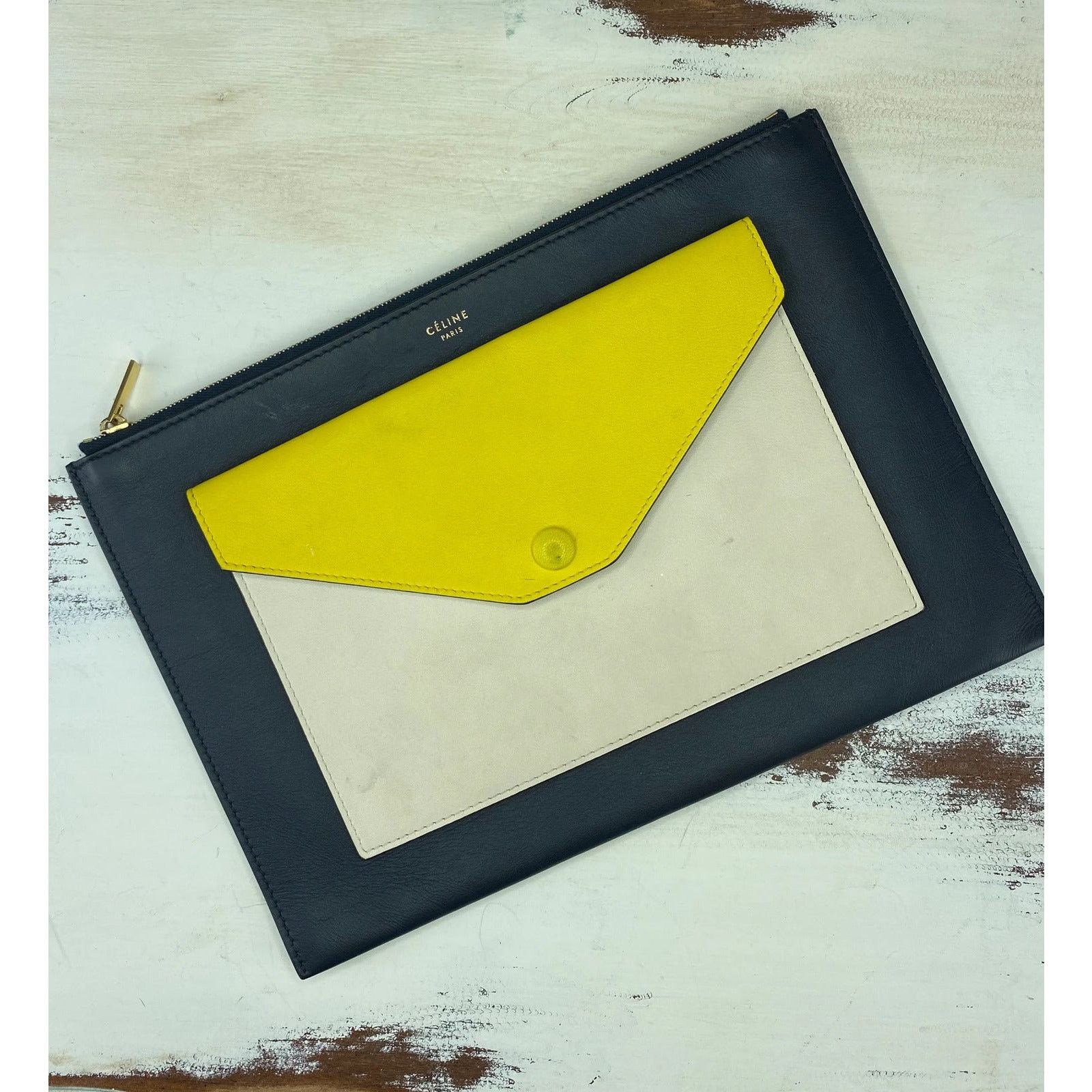 Celine Celine leather Pocket Envelope Clutch Wallet Size ONE SIZE - 1 Thumbnail
