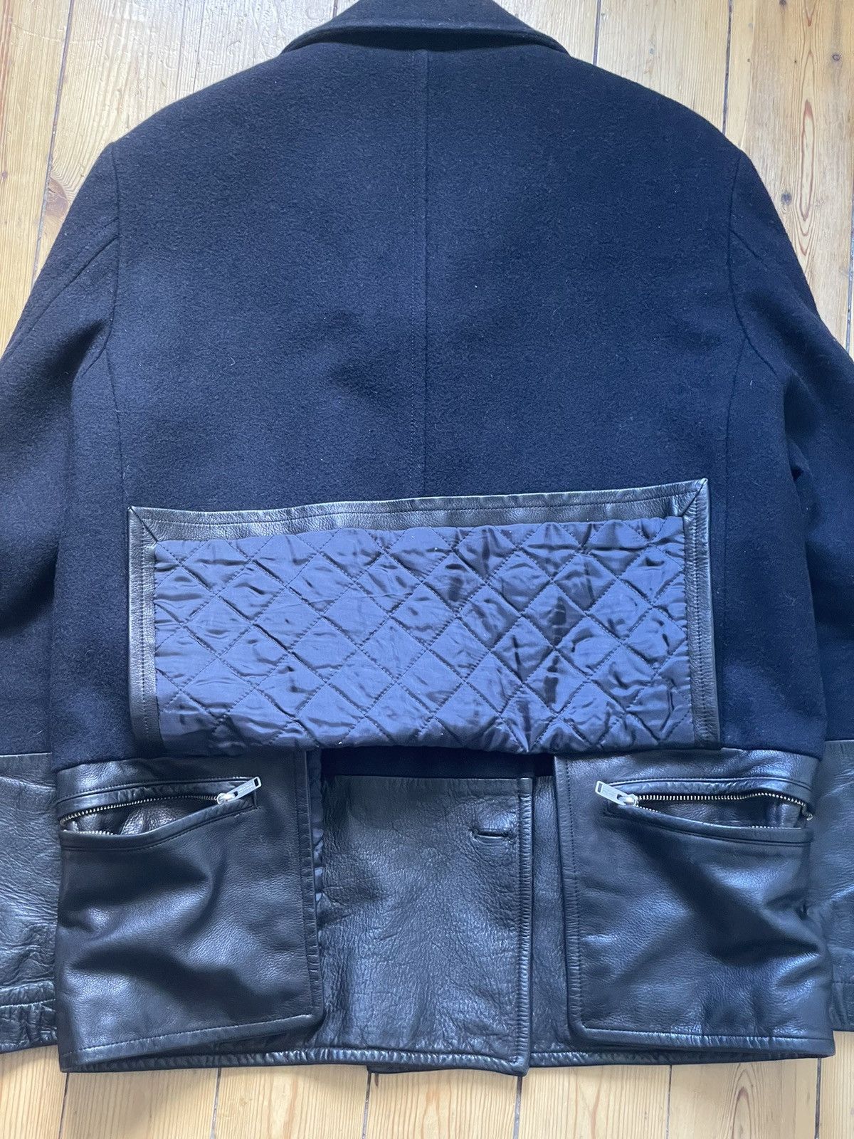 Undercover Undercoverism Hybrid Leather Pea coat Undercover F/W 11 Size US M / EU 48-50 / 2 - 11 Thumbnail
