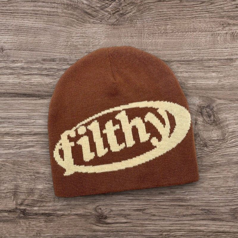 Other Y2K SKATER Filthy Beanie | ALT Grunge Opium Brown Hat Size ONE SIZE - 1 Preview