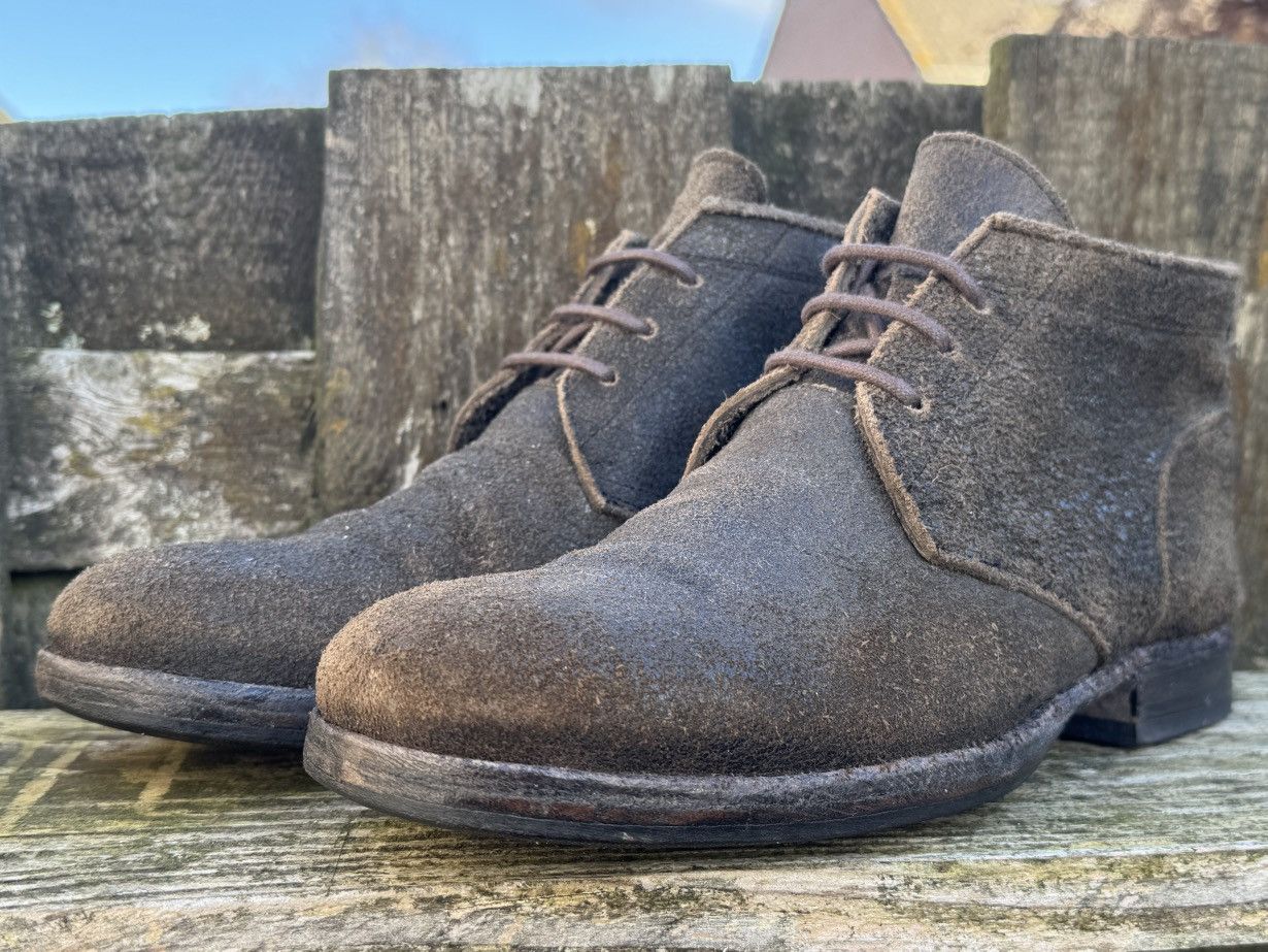 10sei0otto Dieciseizerootto Reversed Leather Ankle Boots