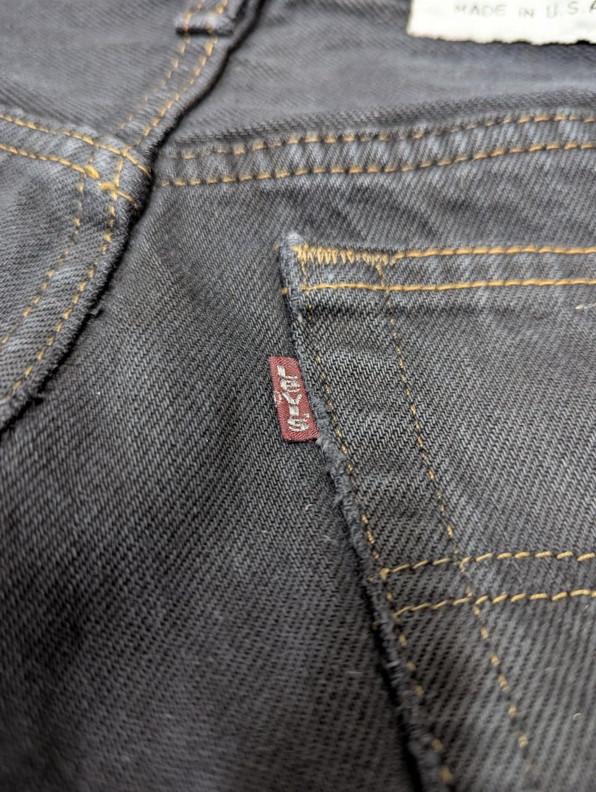 Levi's Vtg 90s Levi's Superblack Custom Paisley Flare Jeans Size US 30 / EU 46 - 9 Thumbnail