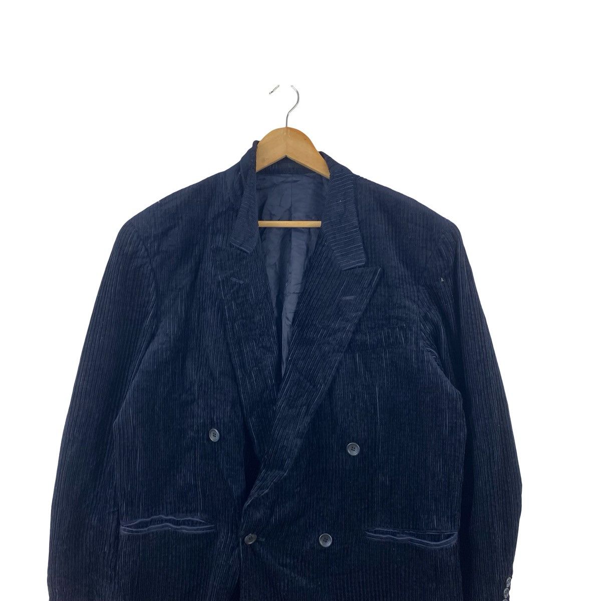 Lanvin Vintage LANVIN PARIS Corduroy Double Breasted Blazer Jacket Size XL / US 12-14 / IT 48-50 - 2 Thumbnail